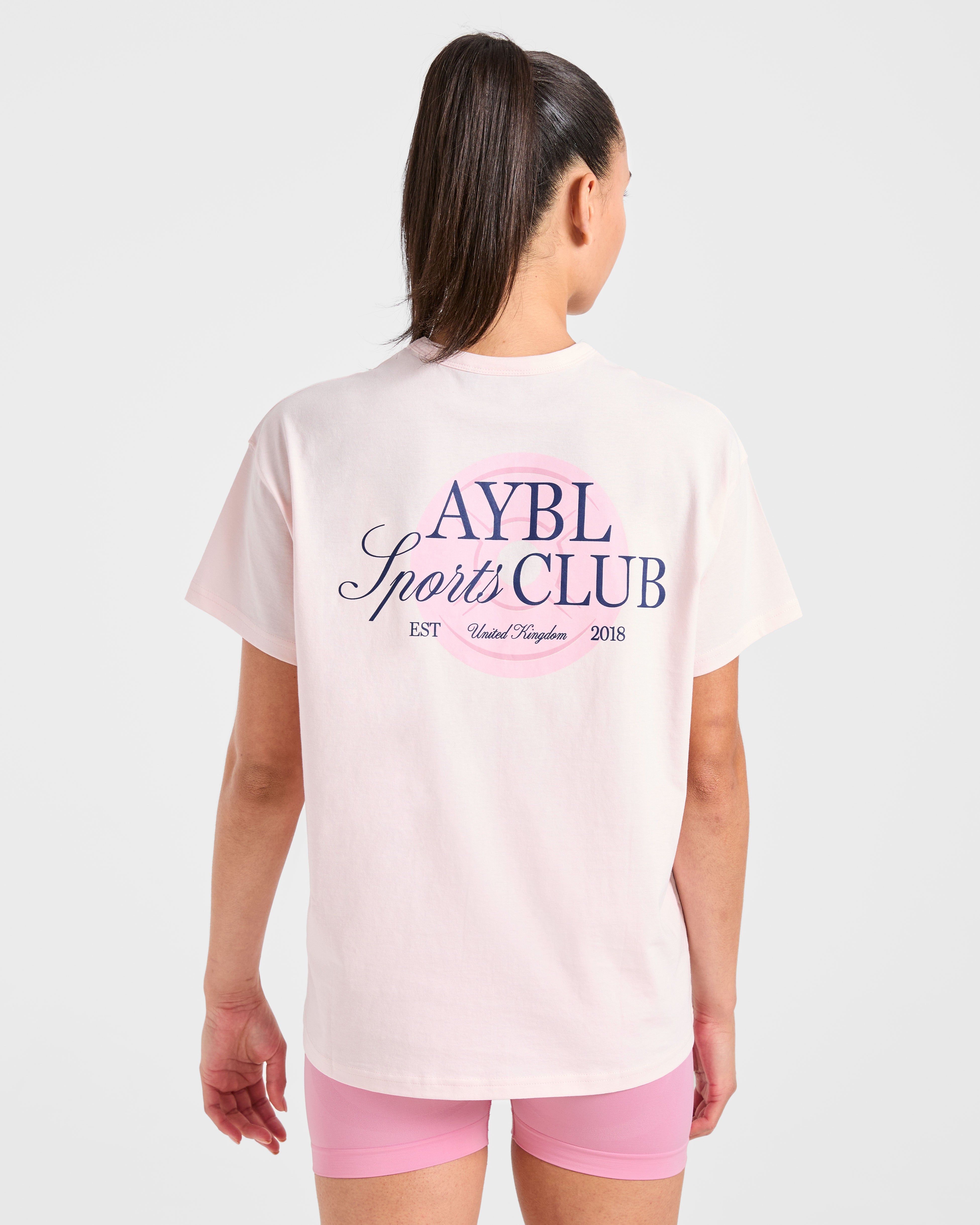 Camiseta Oversized con Estilo de Club Deportivo AYBL - Rosa