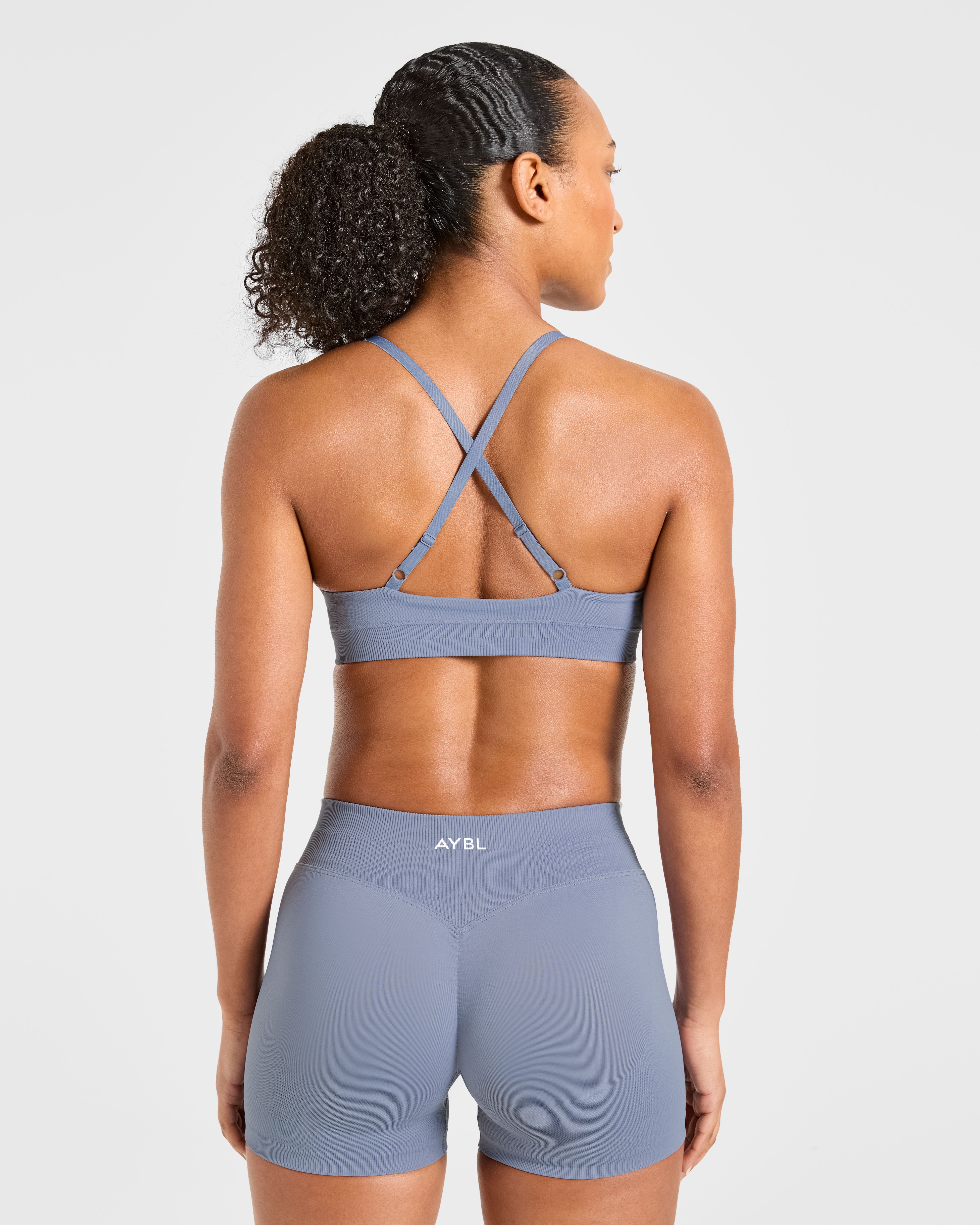 Sports Bra sin costuras Enhance - Azul Gris