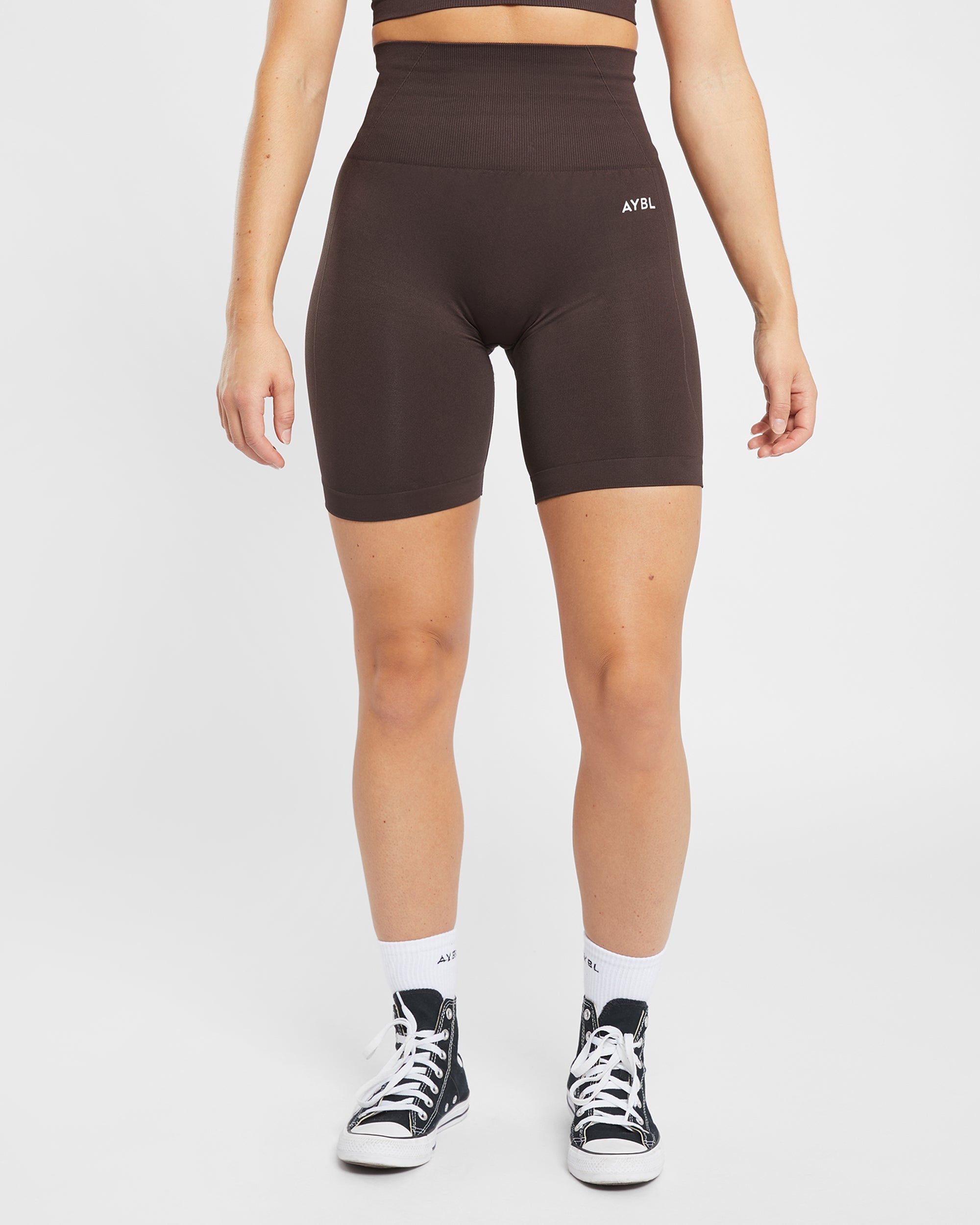 Empodera tus pantalones cortos de ciclismo sin costuras - Marrón Cacao