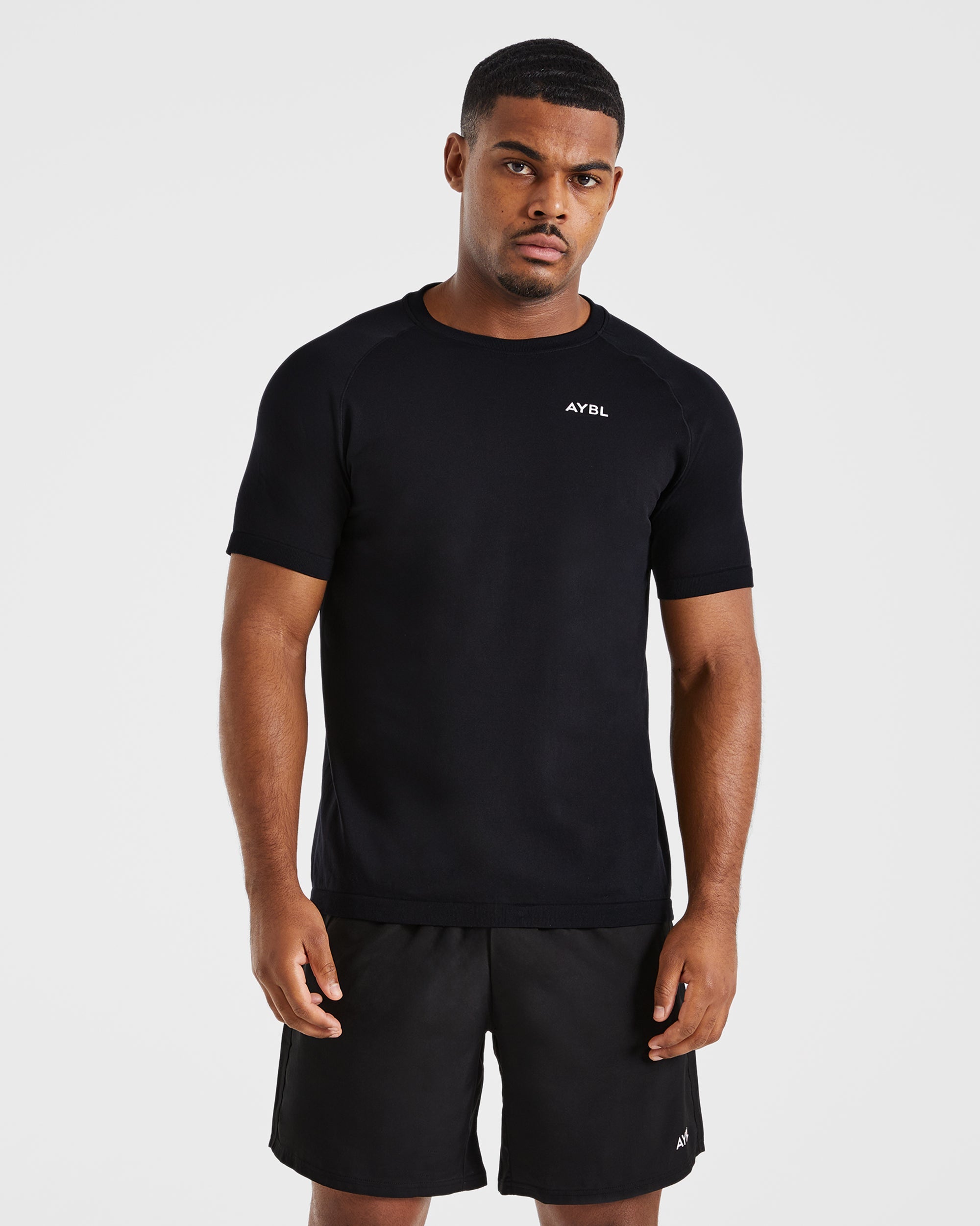 Camiseta Sin Costuras Ascend - Negro