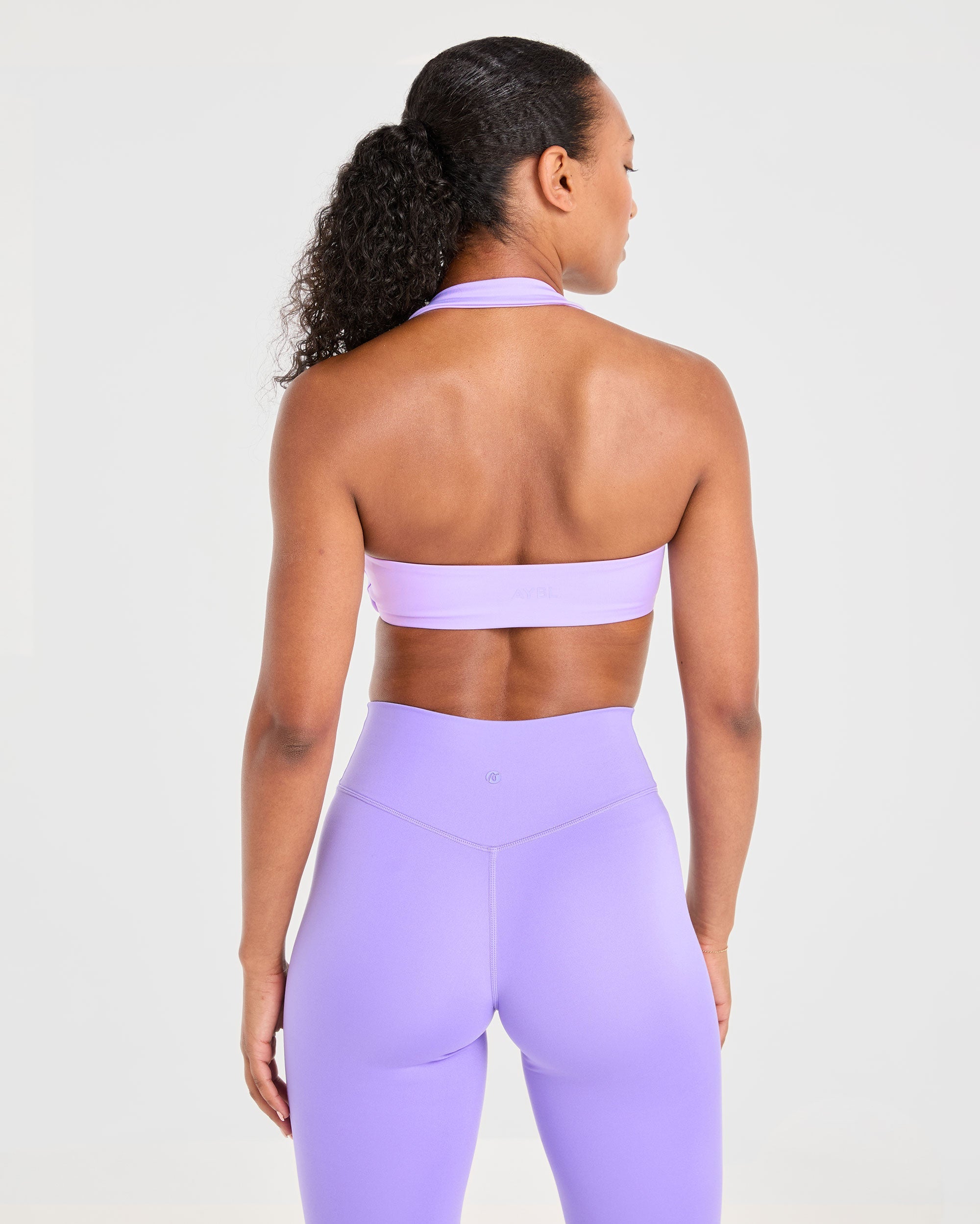 Sports Bra Halter Essential - Morado Pastel