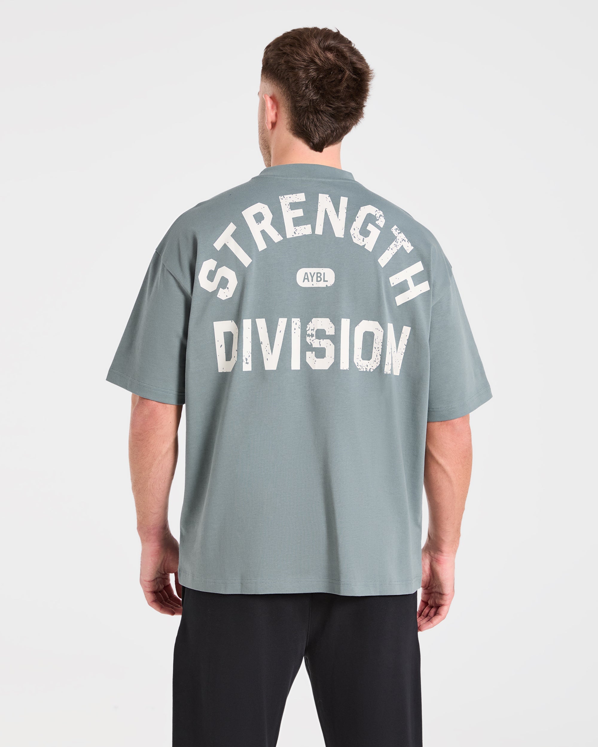Camiseta Oversized de División de Fuerza - Gris Plomo