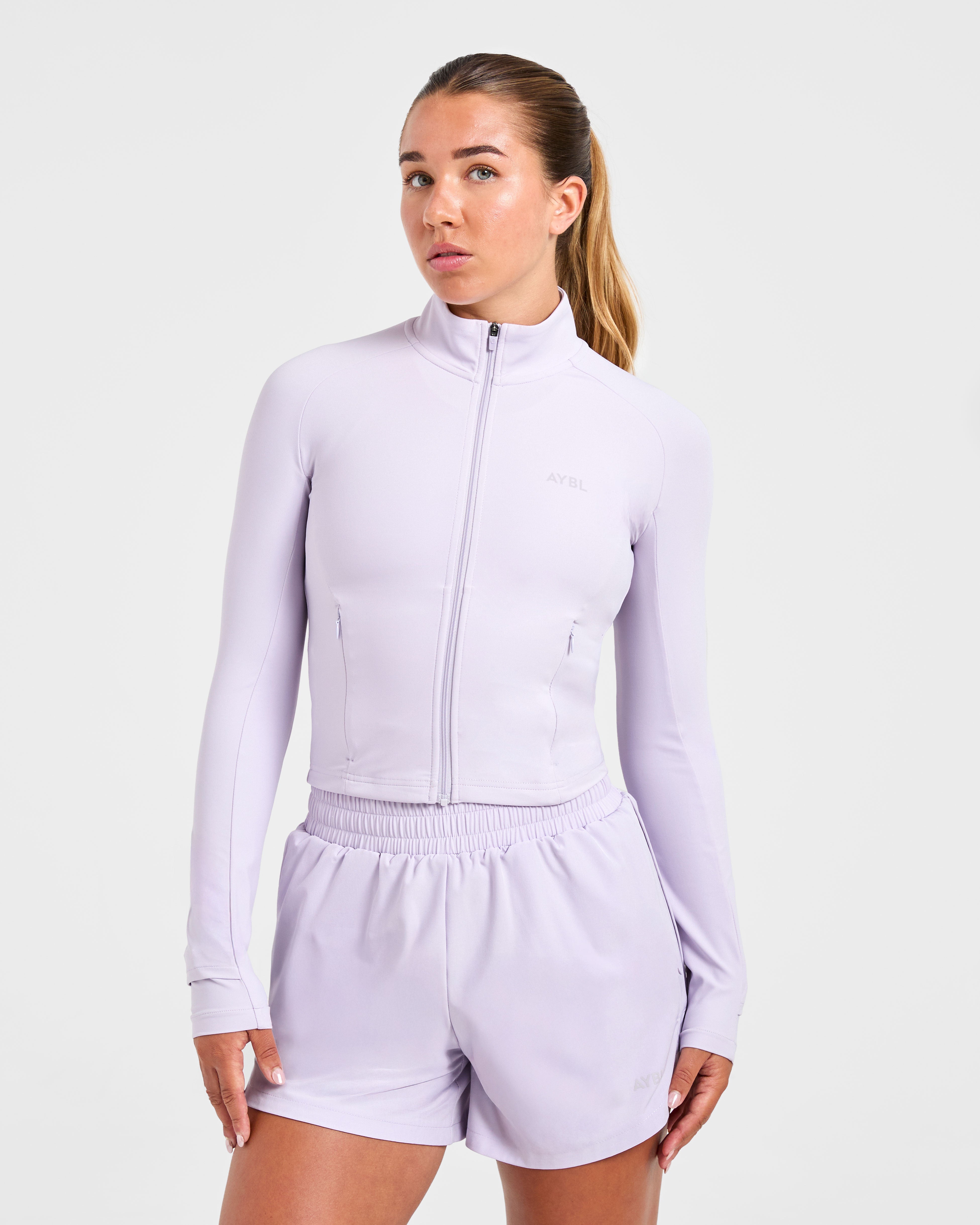 Chaqueta Running con Cremallera - Lilac Hielo