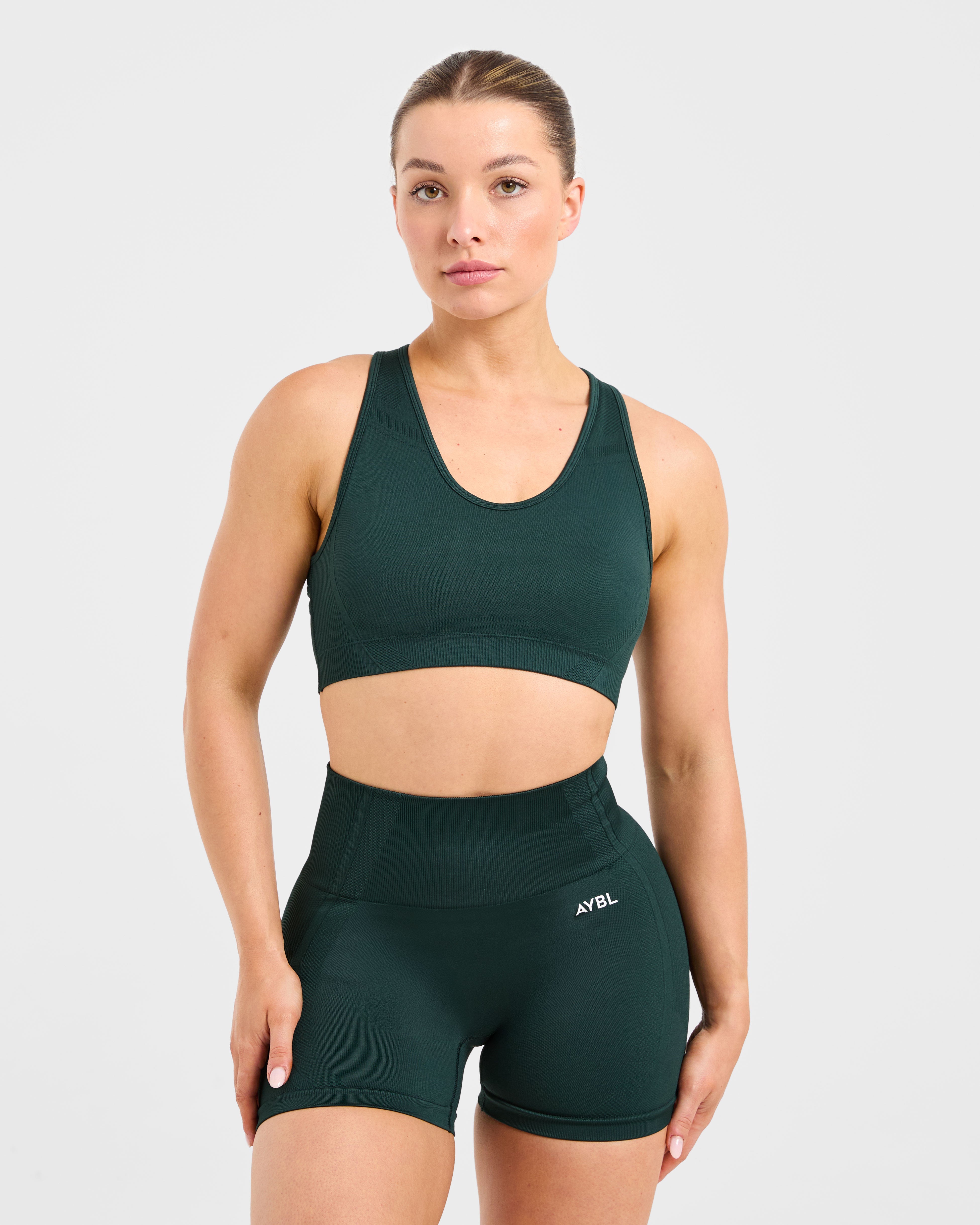 Balance V3 Sports Bra Sin Costuras - Verde Oscuro
