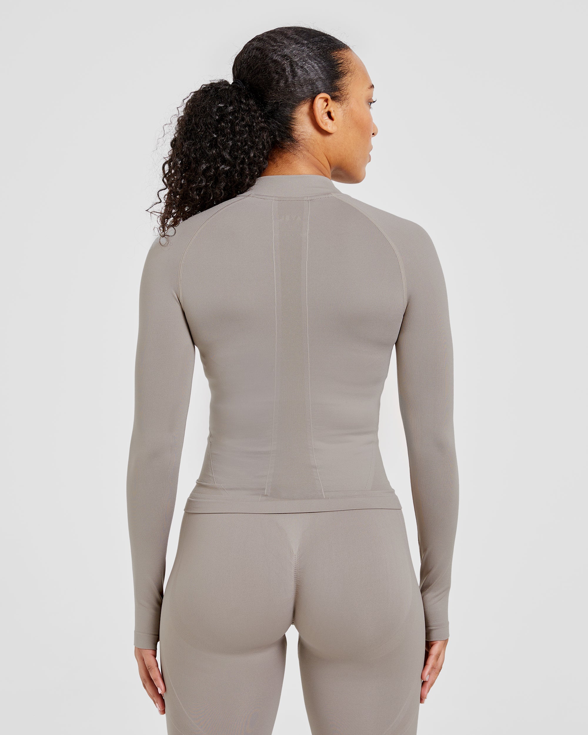 Empower Chaqueta de Cierre Completo Sin Costuras - Gris Pizarra