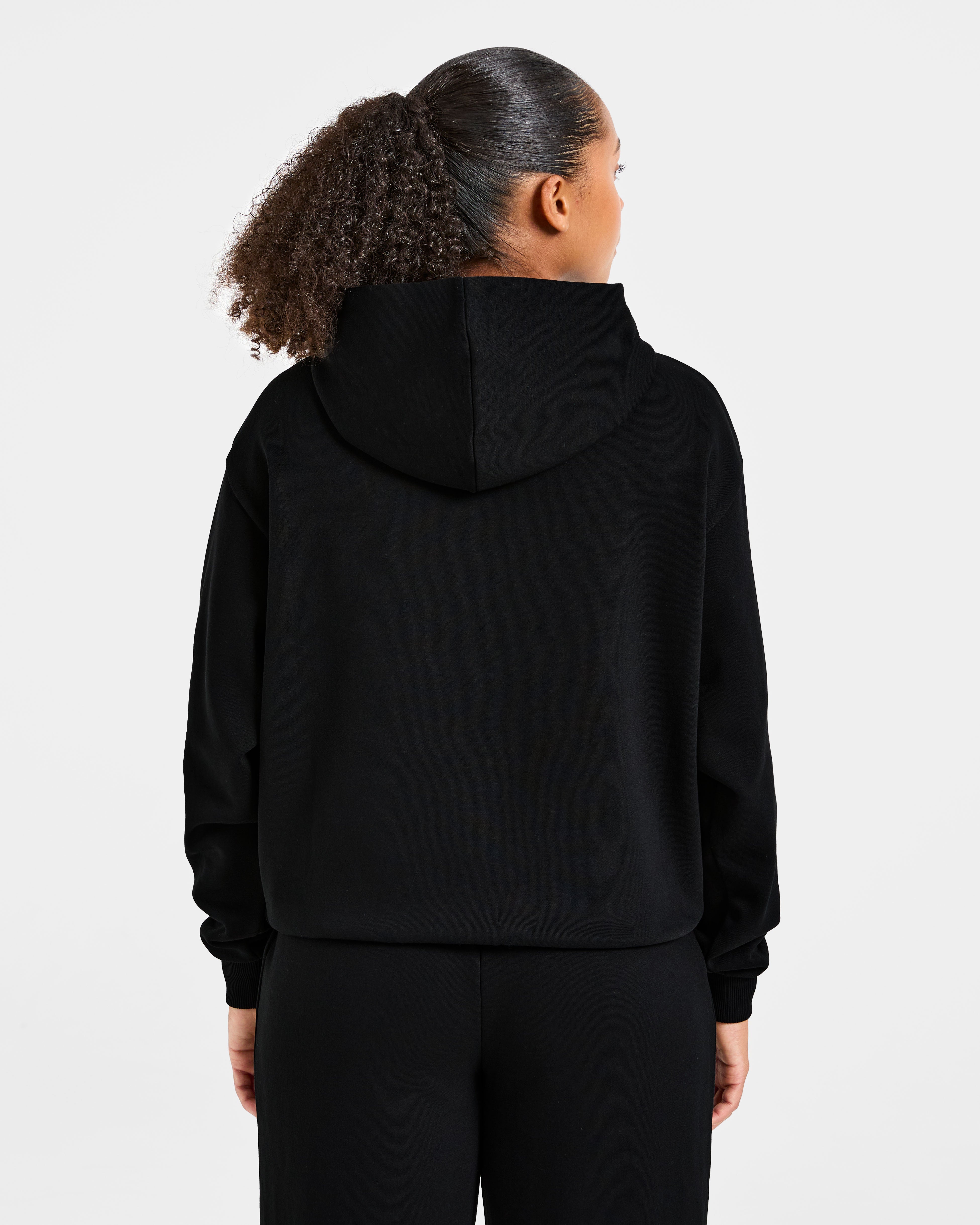 Sudadera Oversized de Estilo de Vida - Negro