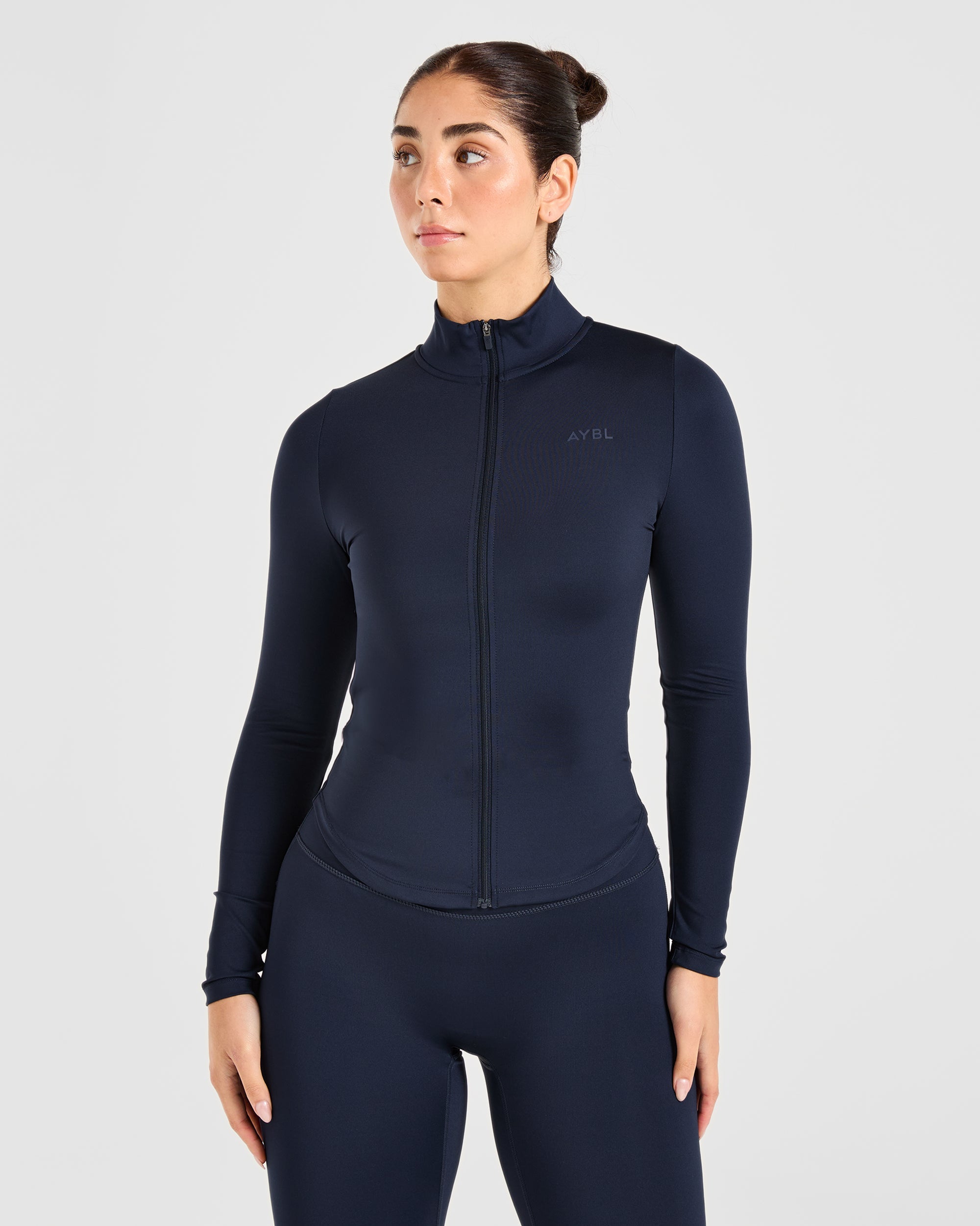 Chaqueta con cremallera Sculpt - Azul marino profundo