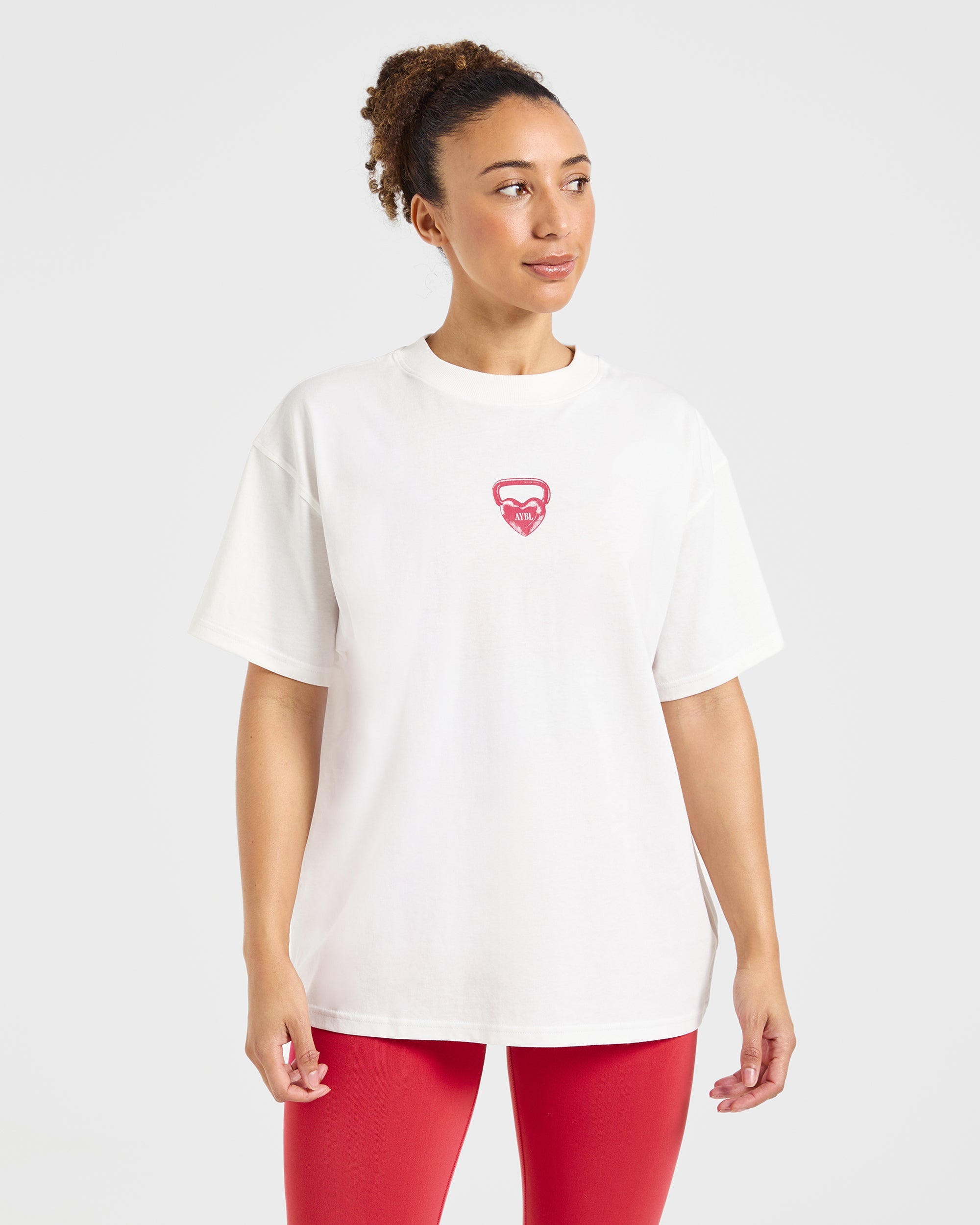 Camiseta Oversized Lift Love AYBL - Blanco