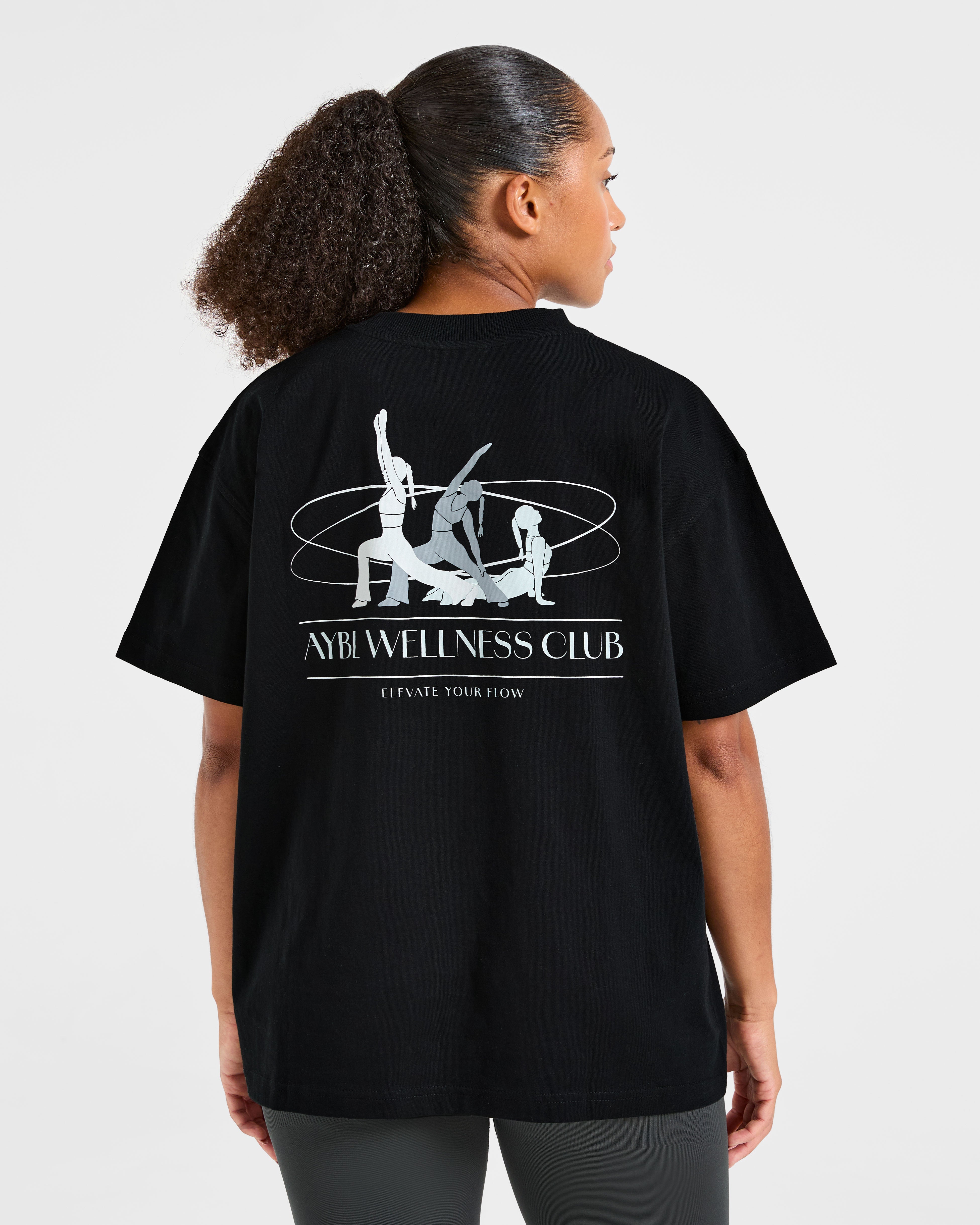 Camiseta Oversized AYBL Wellness - Negro