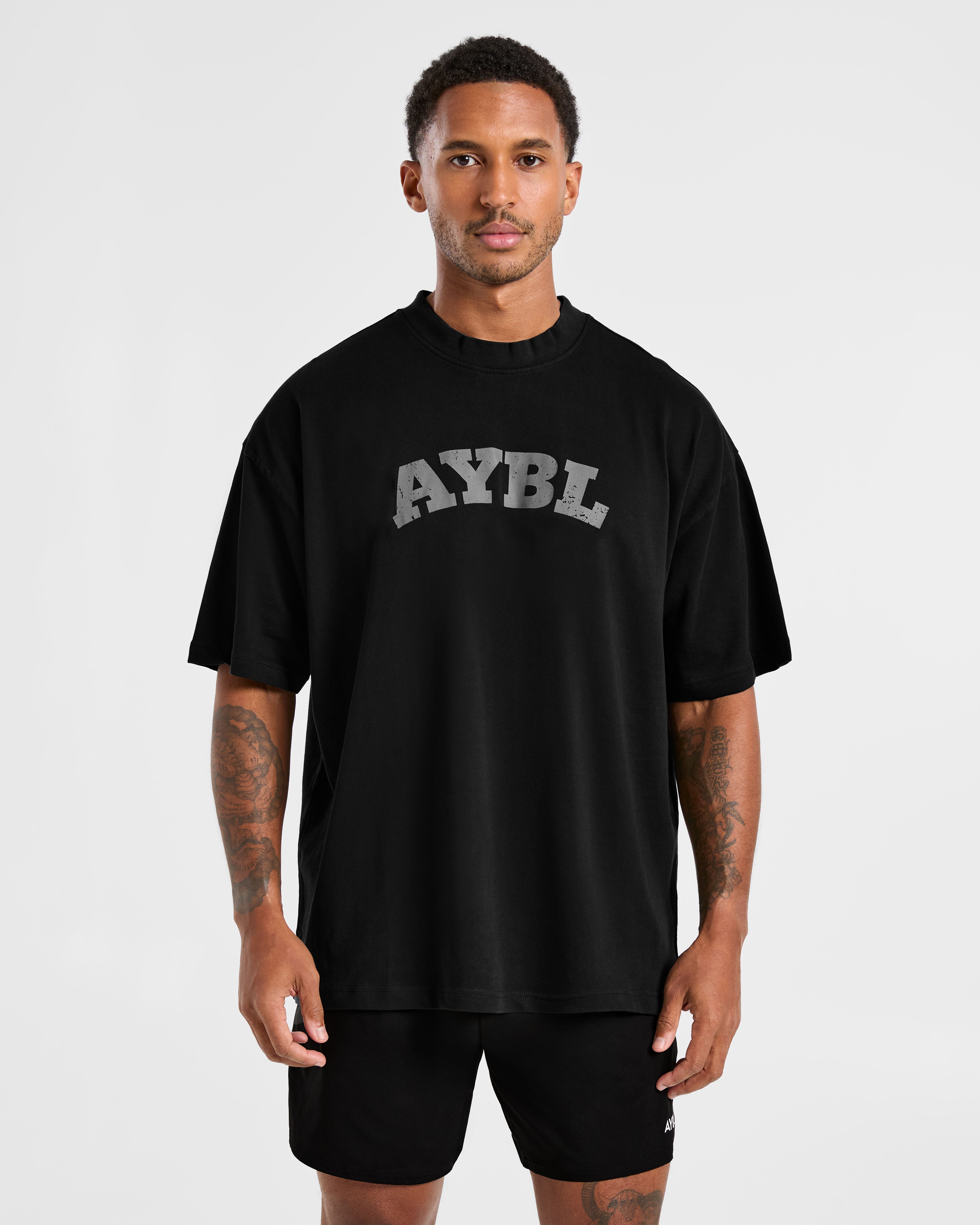 Camiseta Oversized Elite - Negro/Gris