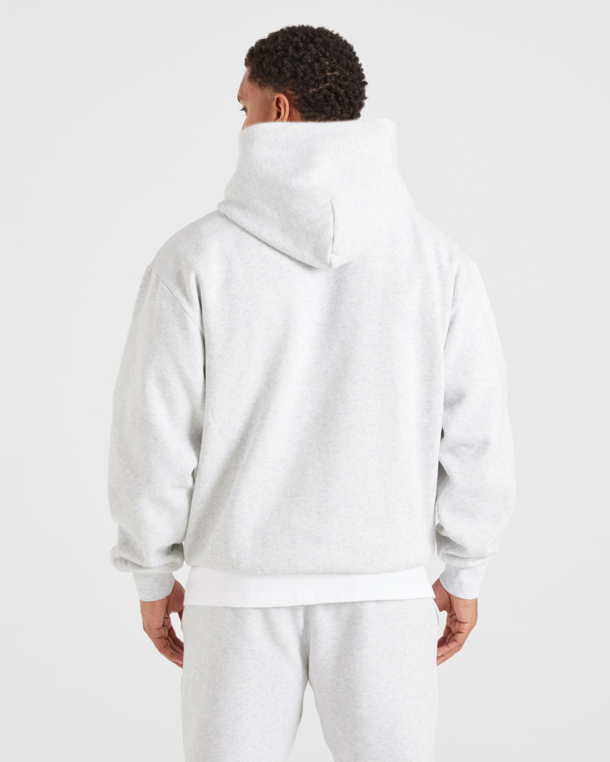 Essential Hoodie Oversized - Gris Marfil