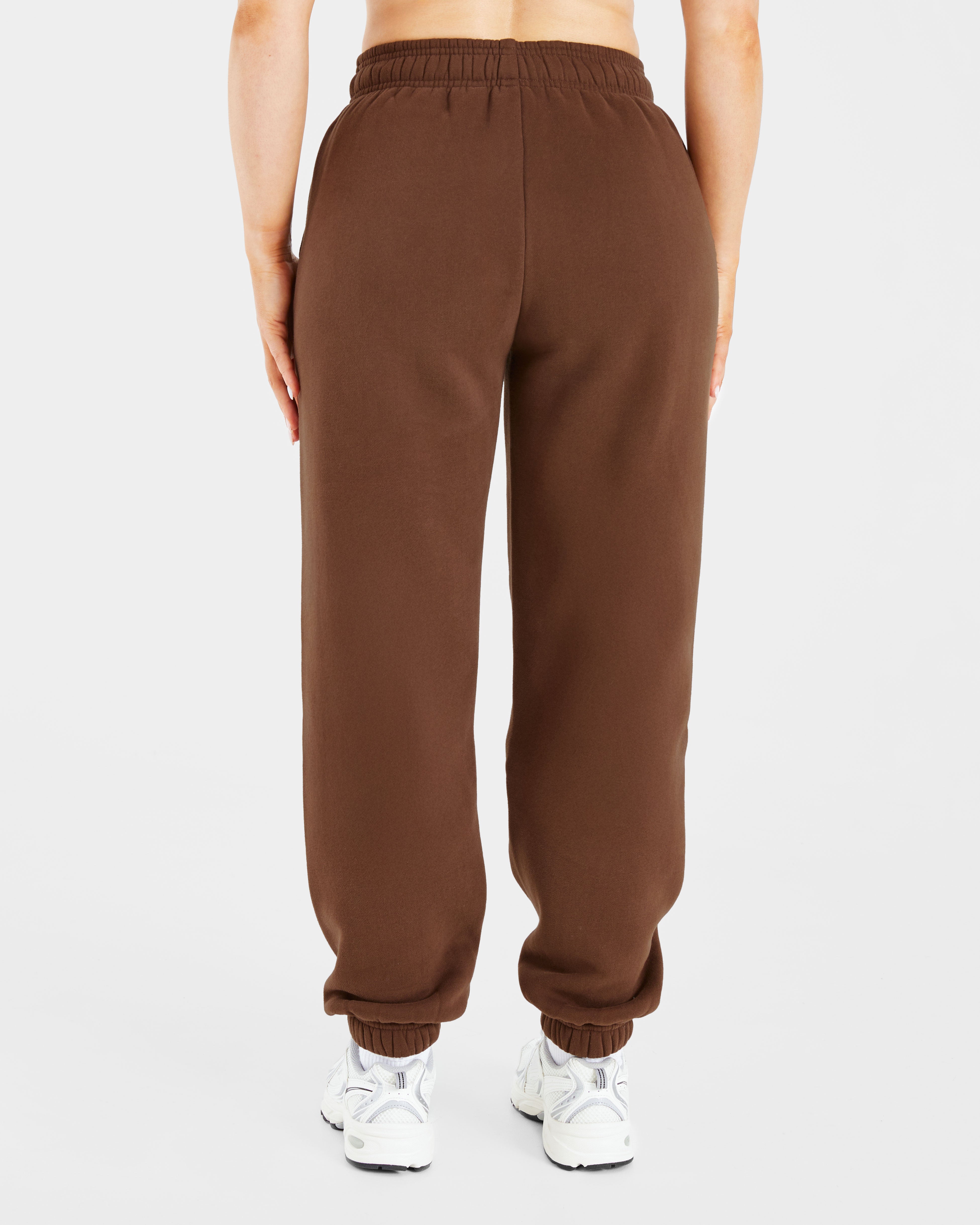 Pantalones Jogger Oversized con Bordado Retro - Marrón