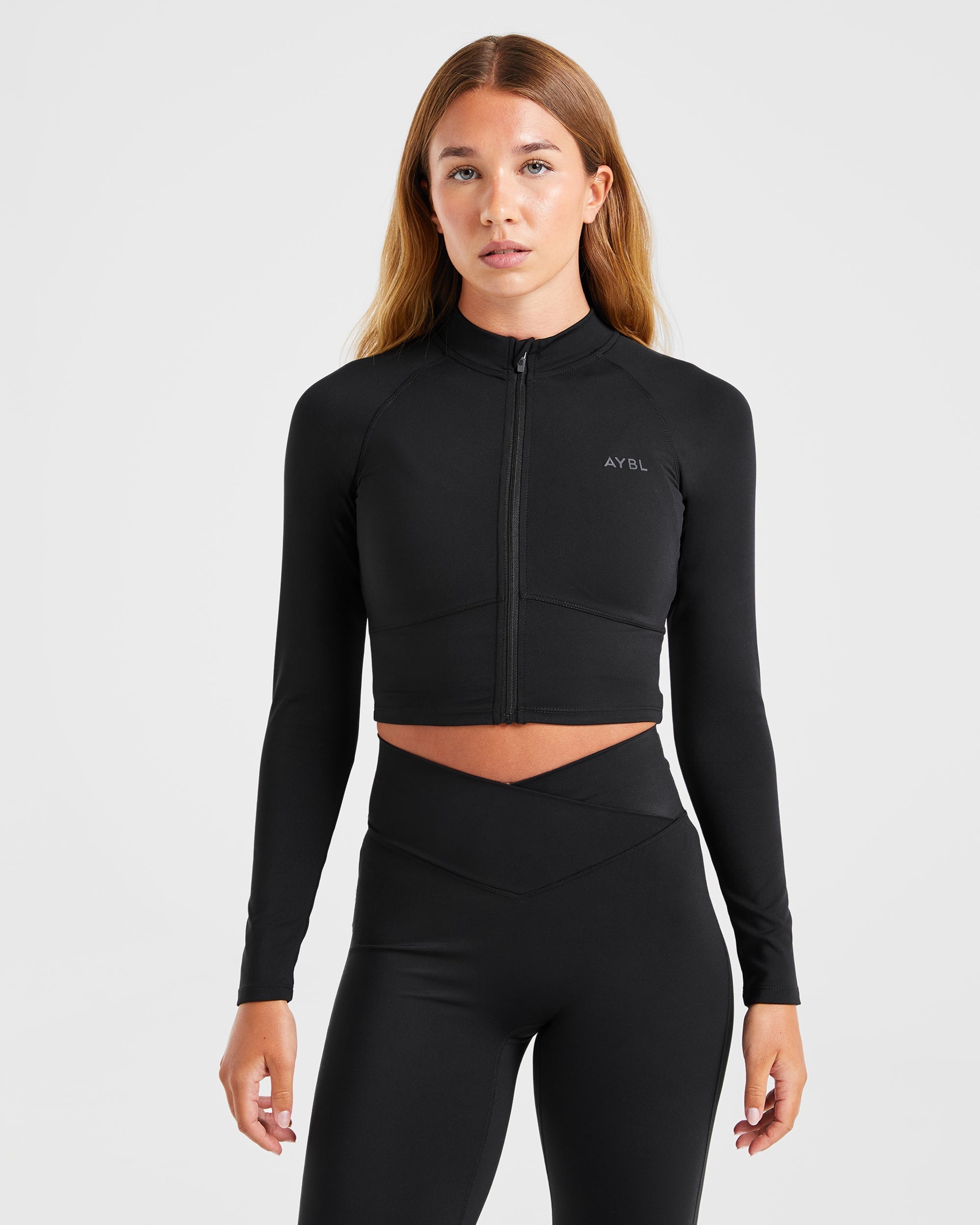 Chaqueta Sculpt Wrap con Cierre de Botón - Negro