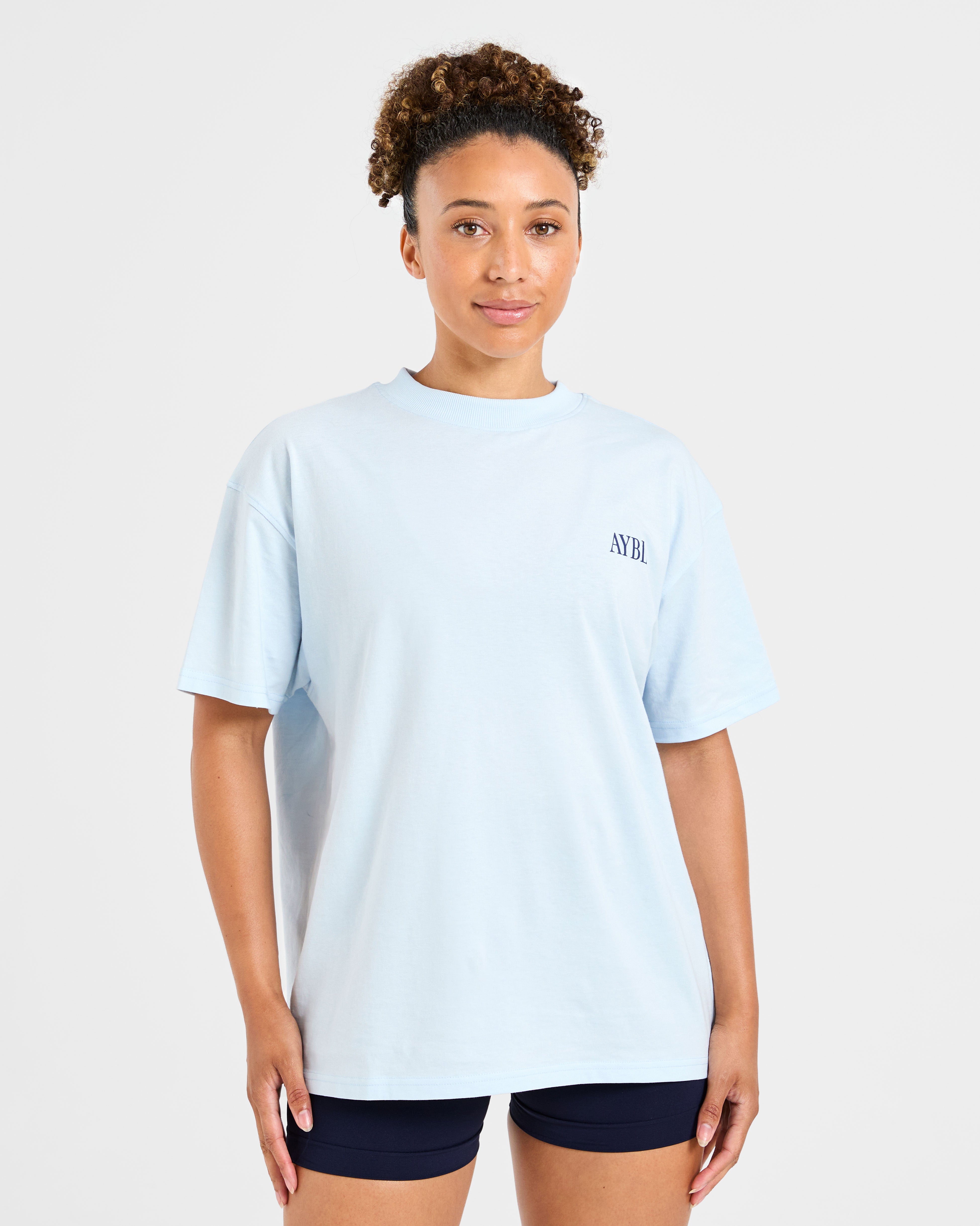 Camiseta Oversized AYBL Strength Studio - Azul