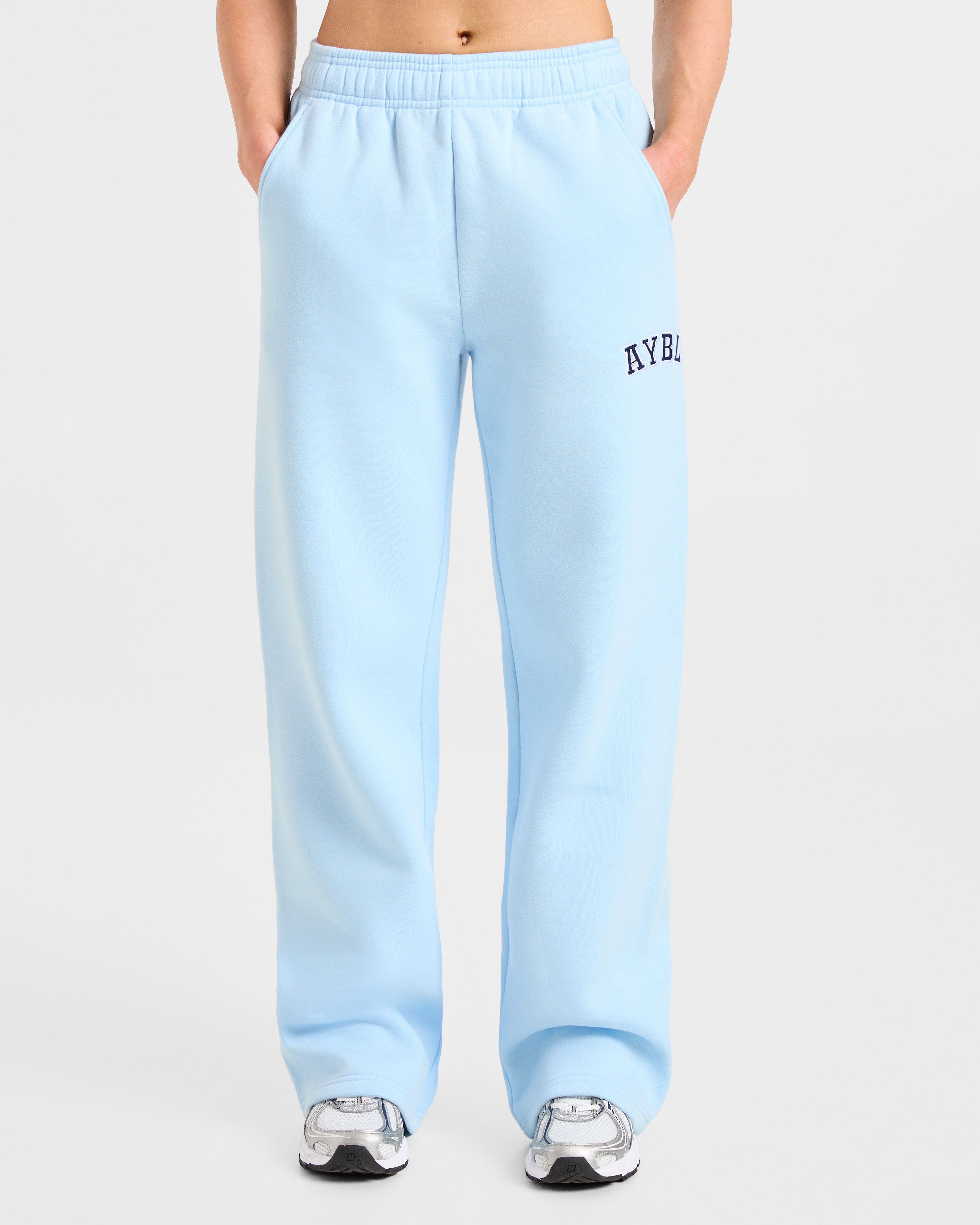 Pantalones Jogger de Pierna Recta Varsity 2.0 Oversized - Azul/Azul Marino