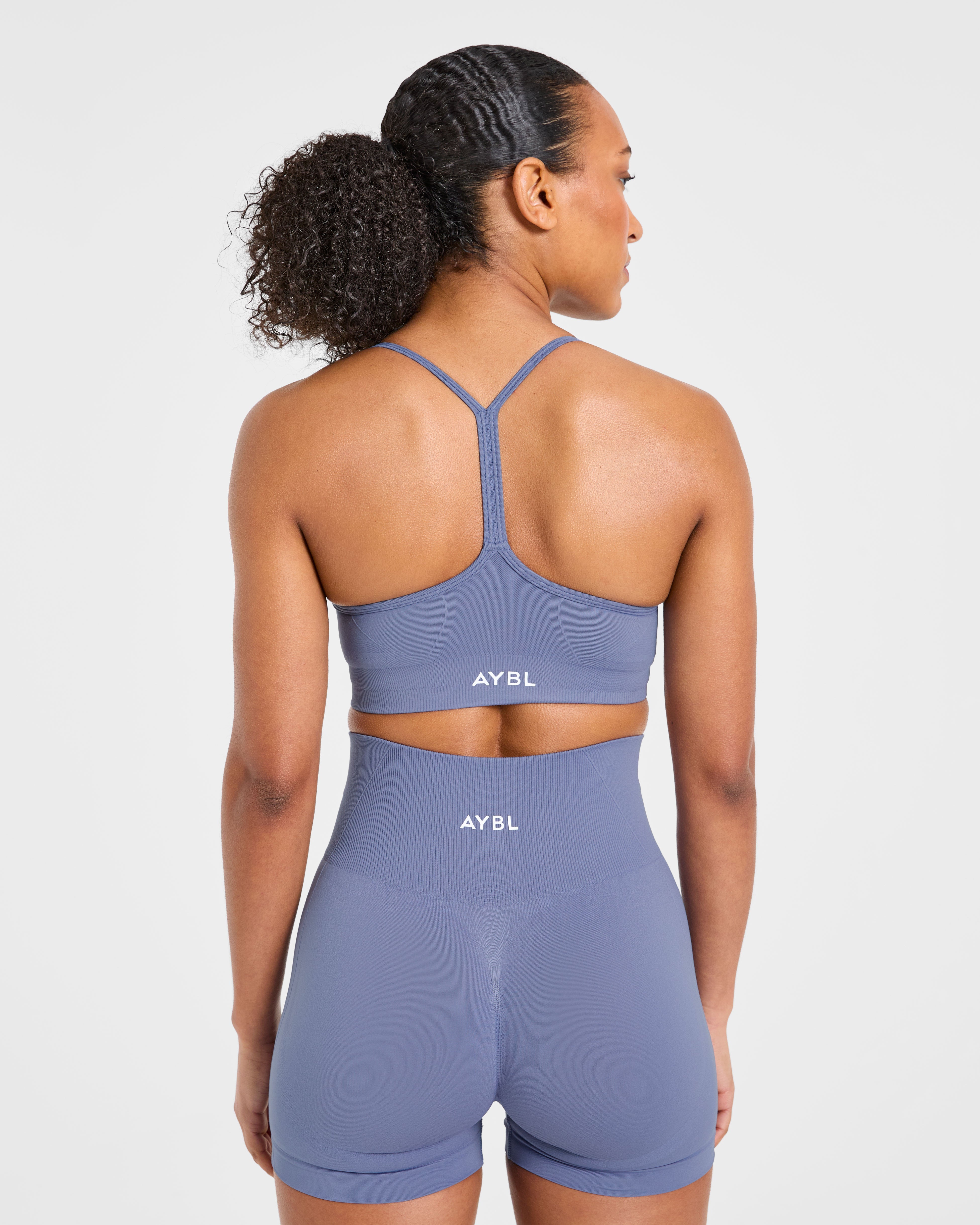 Empower Sports Bra Sin Costuras - Azul Pizarra