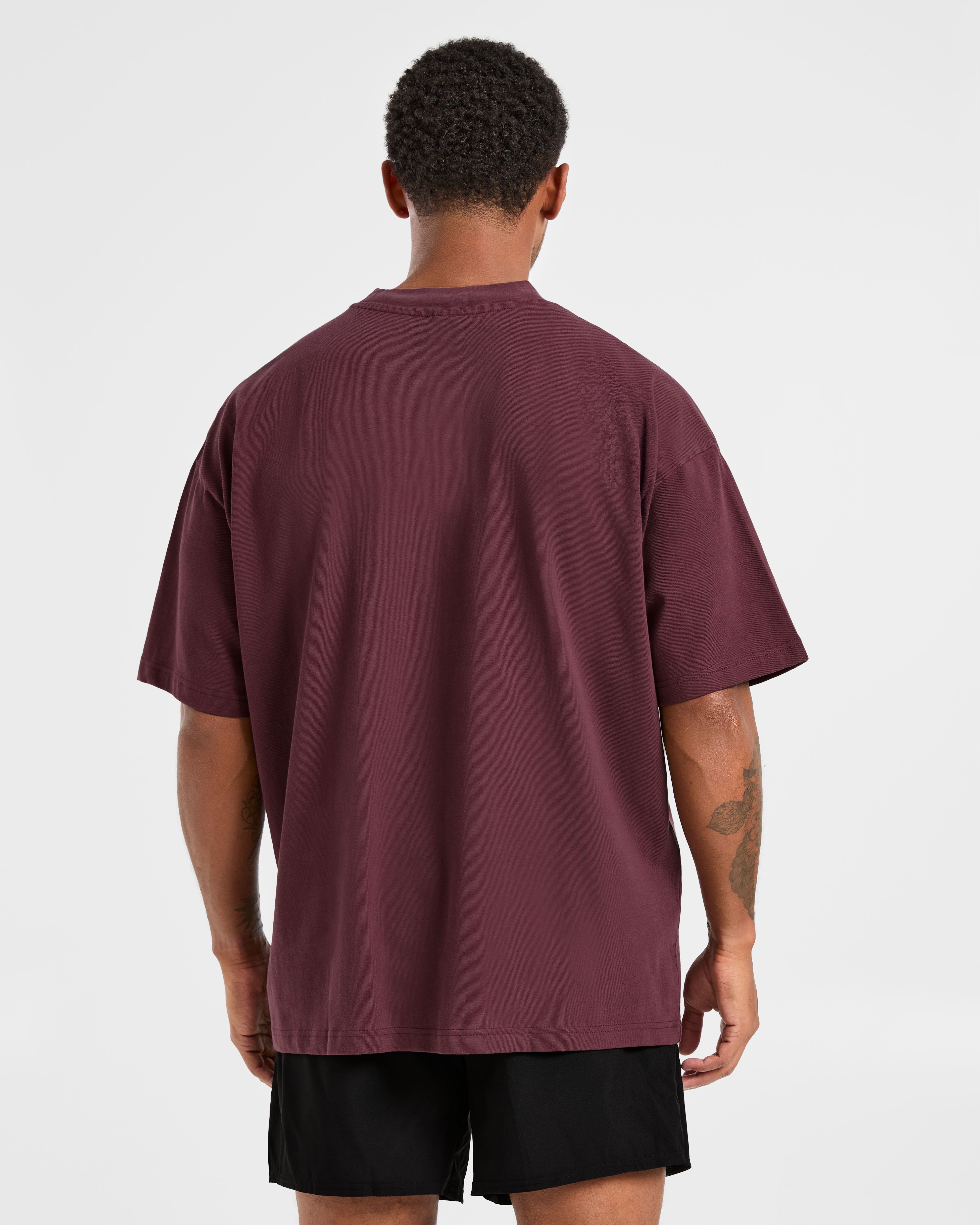 Camiseta Oversized Elite - Plum Oscuro