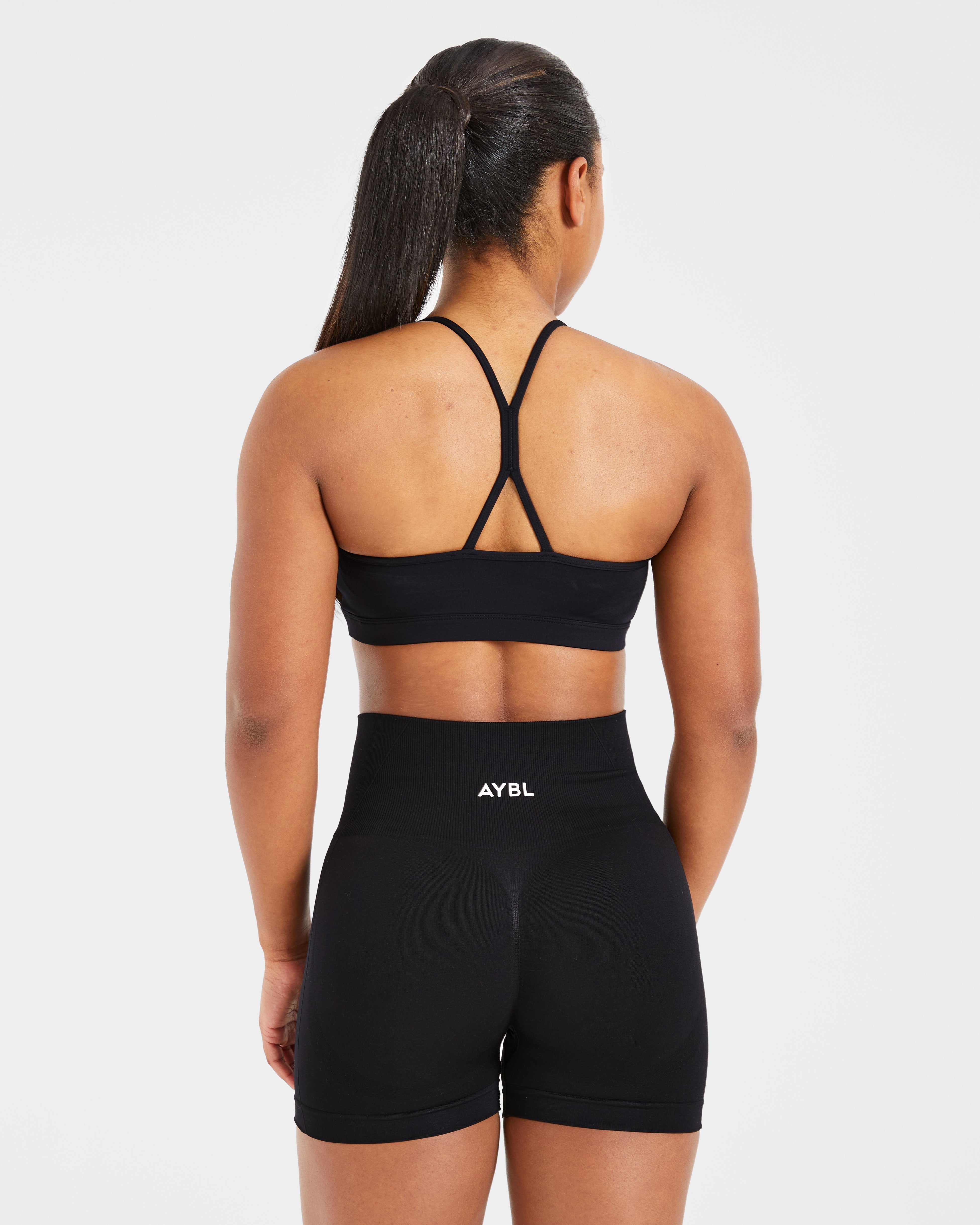 Sports Bra Ruched Esencial - Negro
