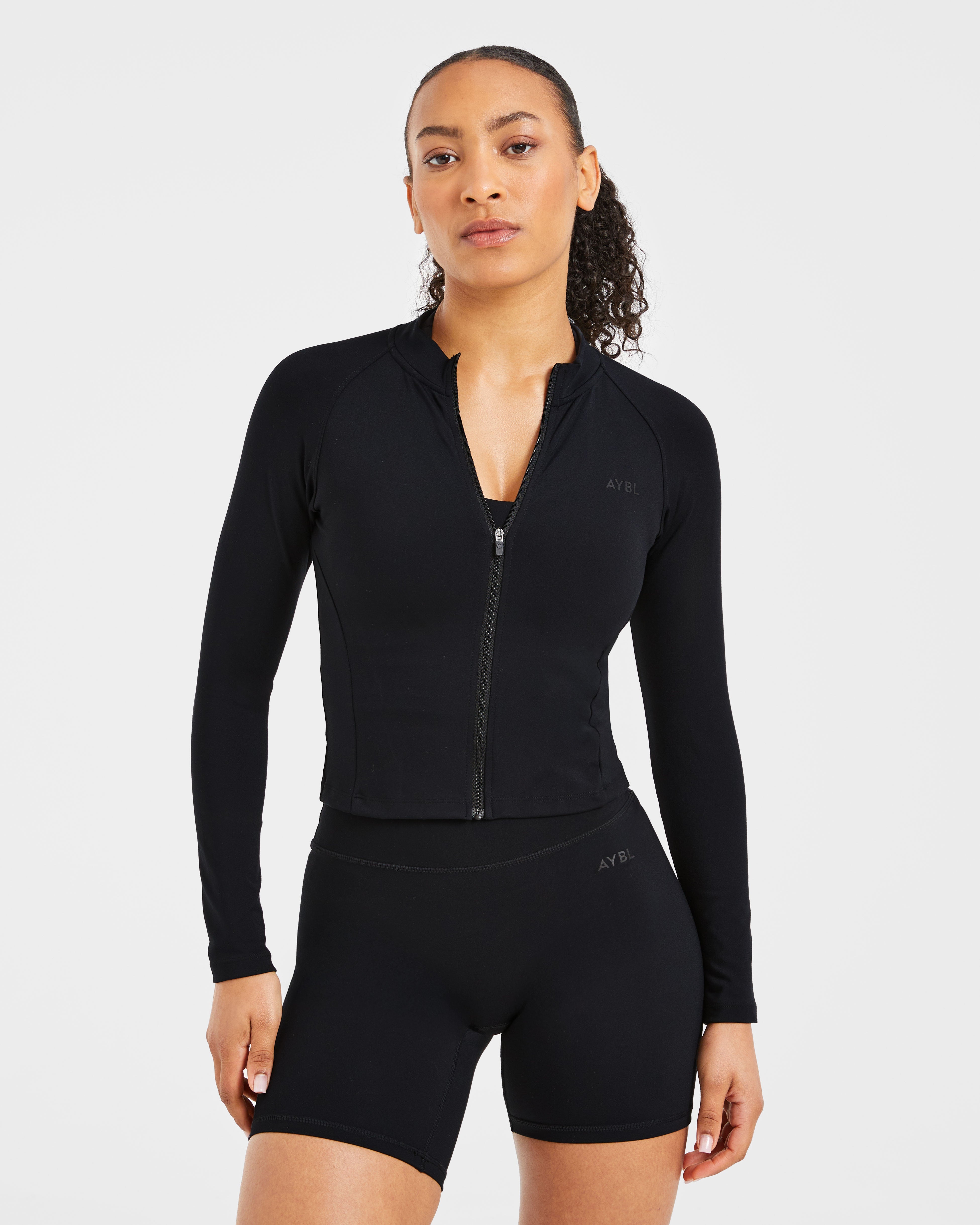 Chaqueta con cremallera Staple - Negro