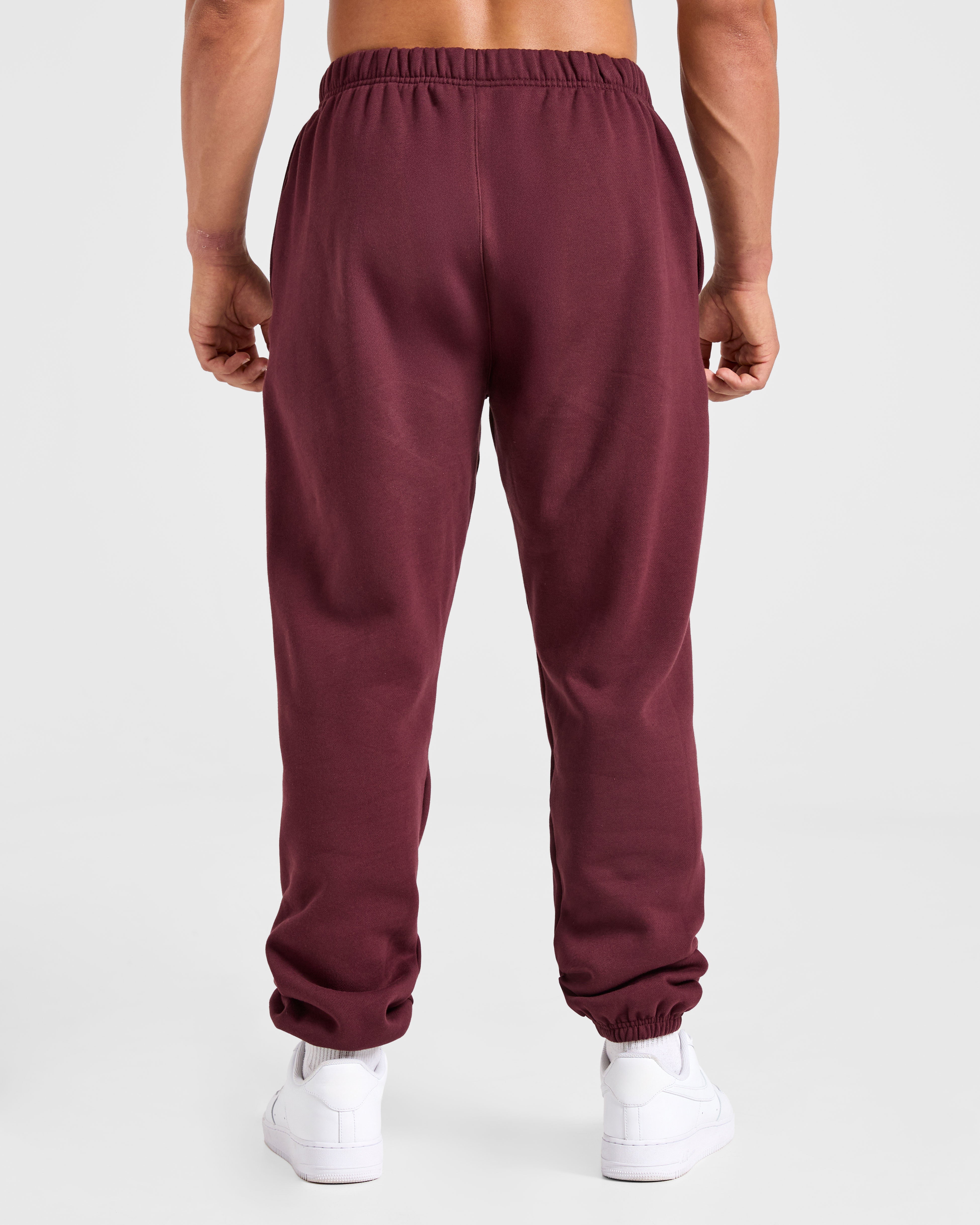 Pantalones Jogger Oversized Esenciales - Rojo Burgundy
