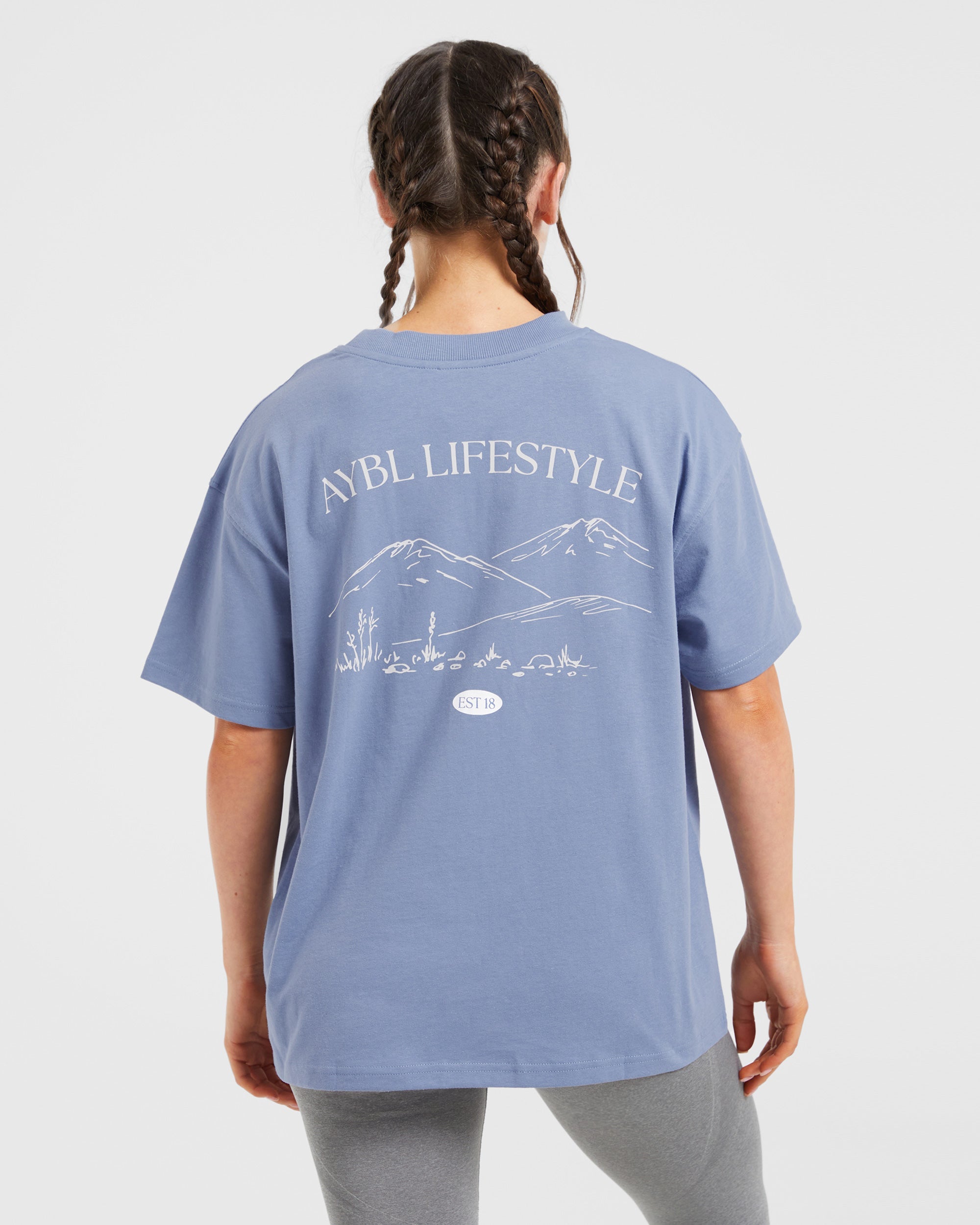 Camiseta Oversized AYBL Lifestyle - Azul Cornflower