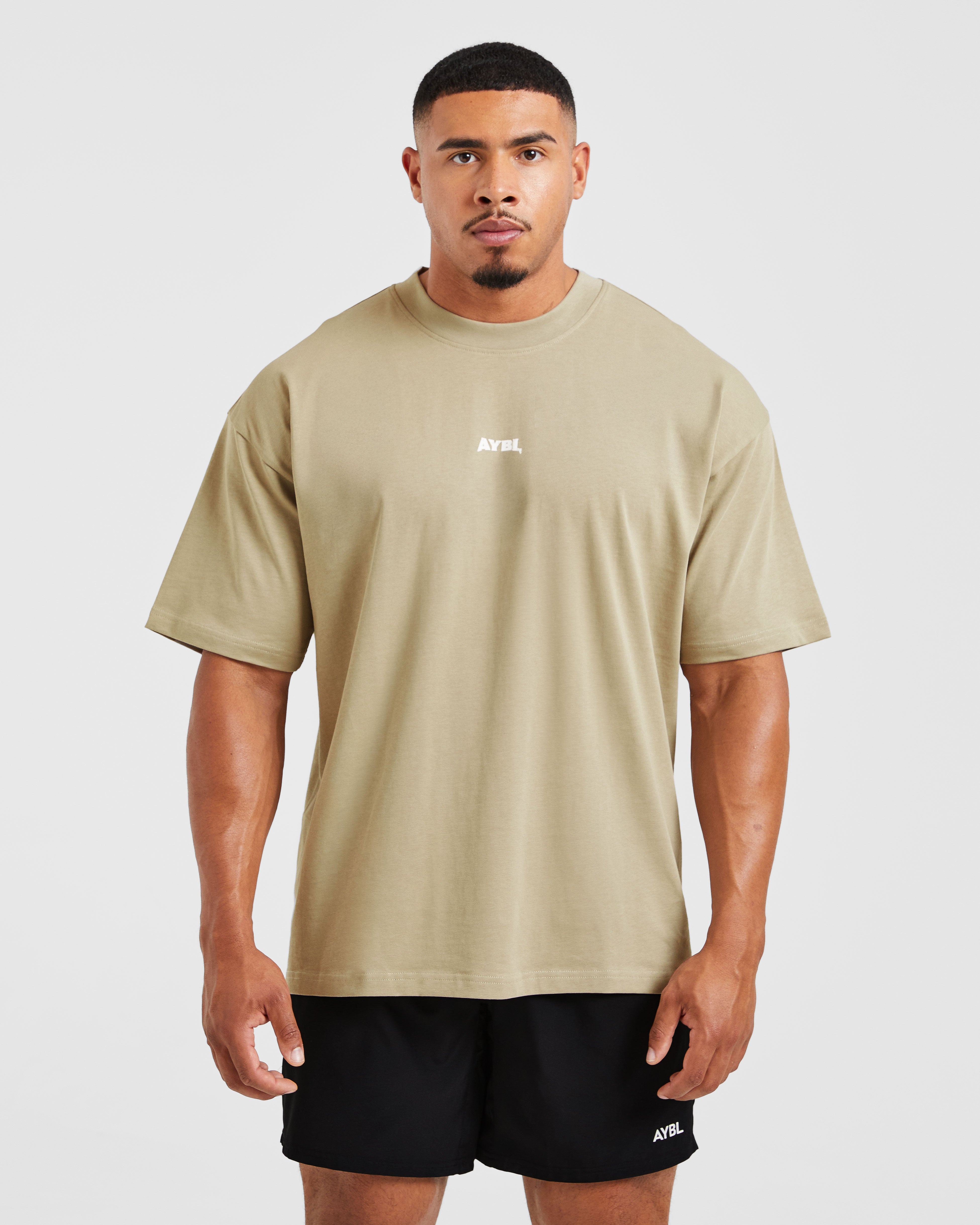 Camiseta Oversized Wesley Vissers X Beyond Limits - Beige Oscuro