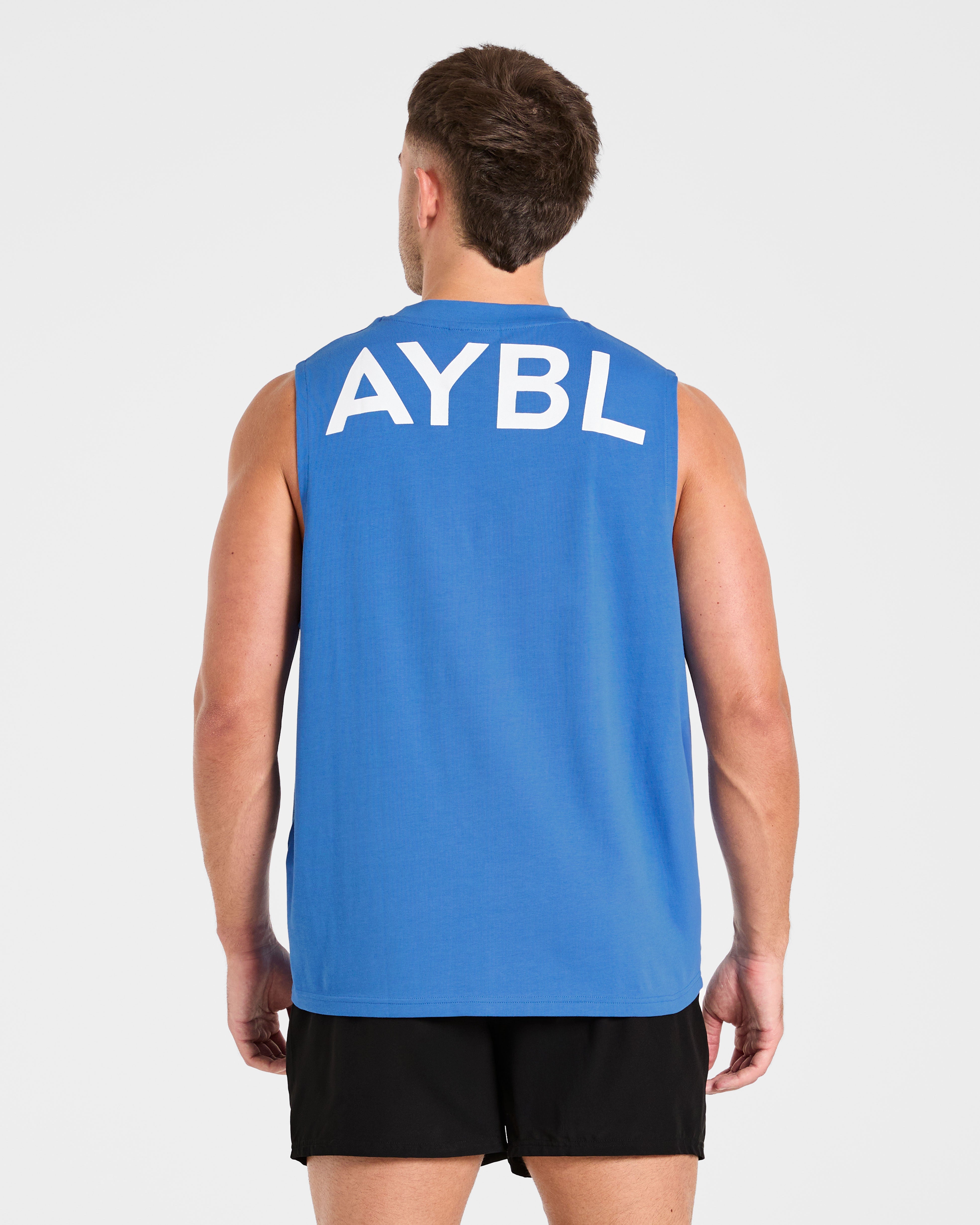 Camiseta Gráfica Oversized Esencial - Cobalto