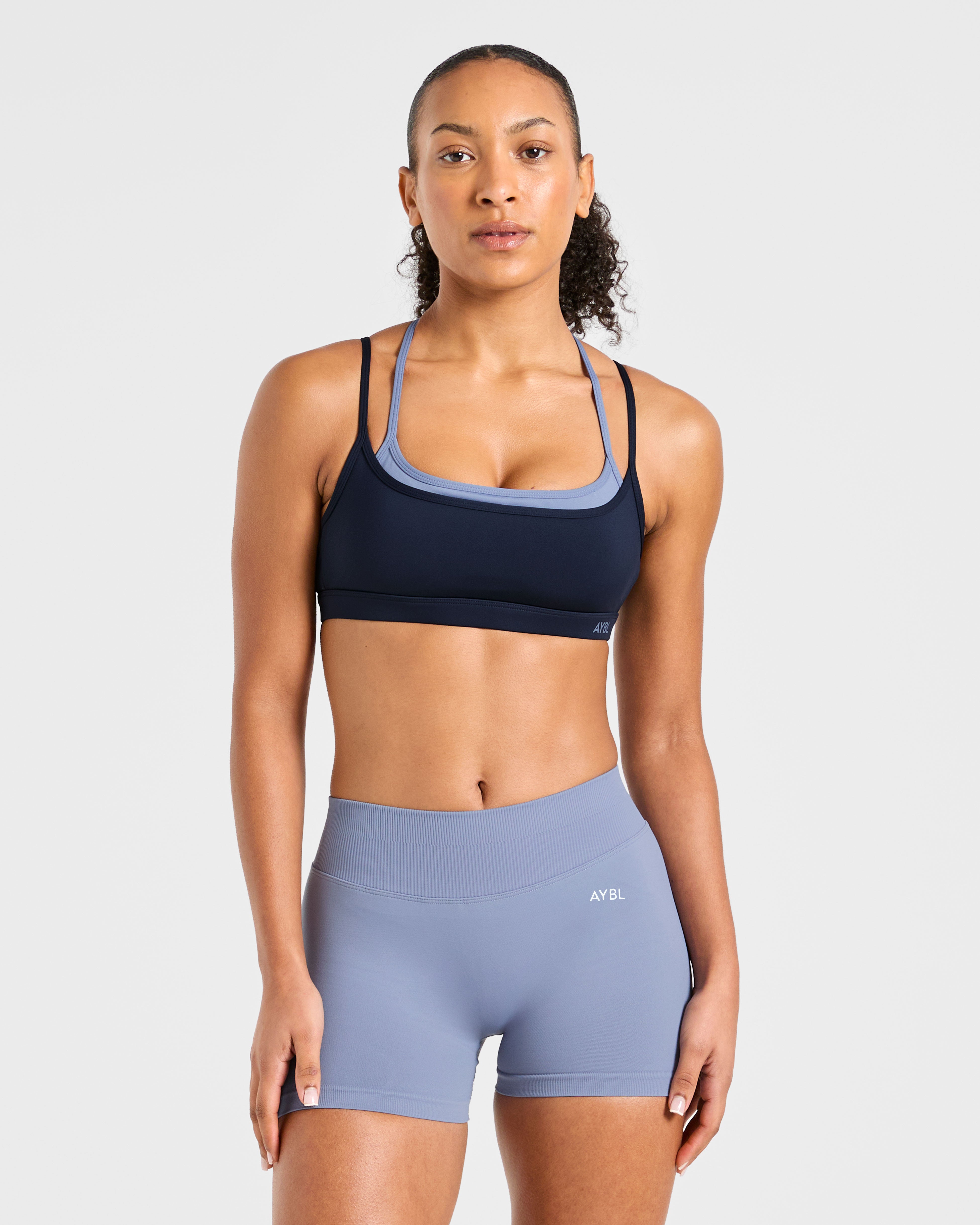Sports Bra Doble Capa Esencial - Azul Marino