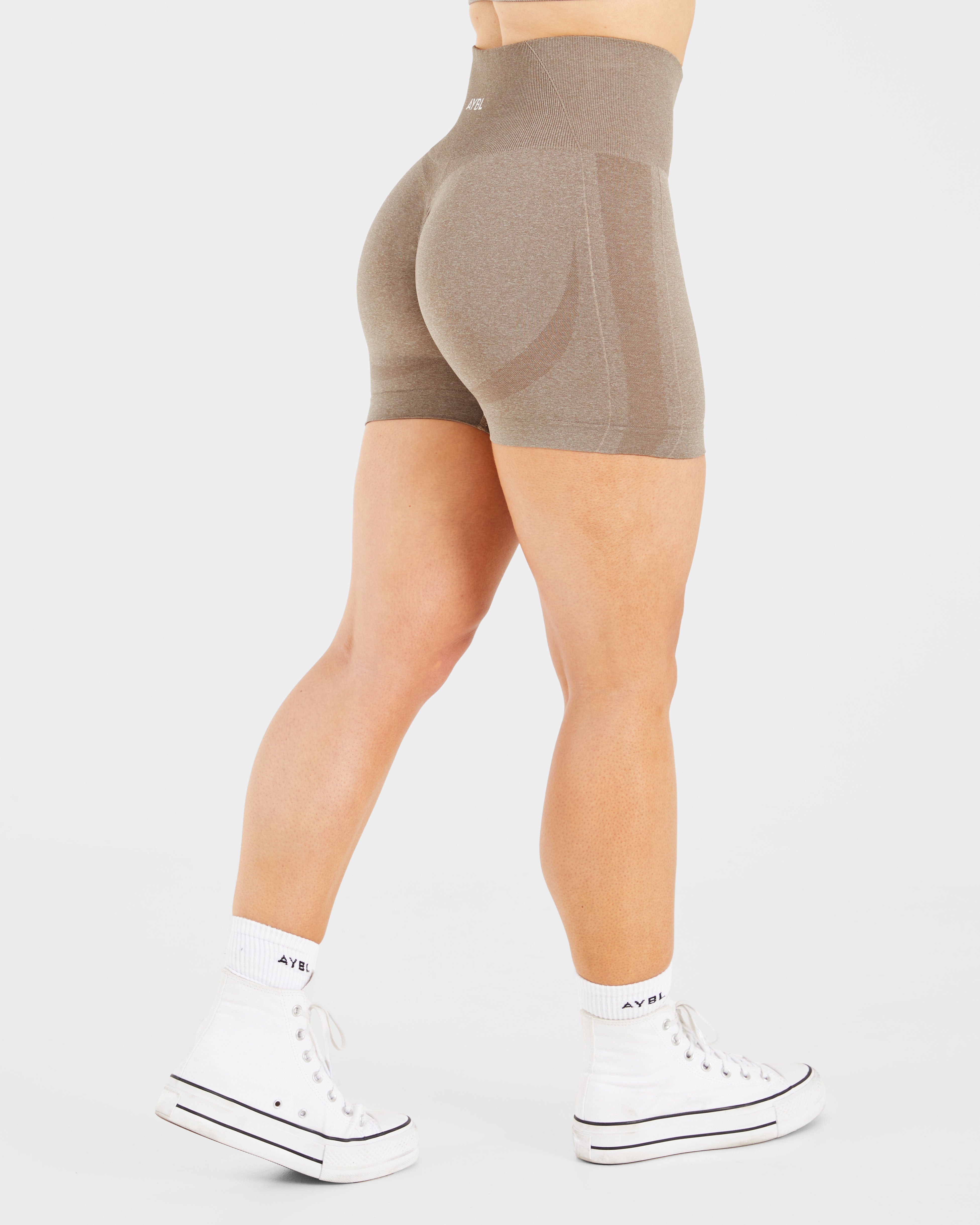 Empower Shorts Sin Costuras - Taupe Marl