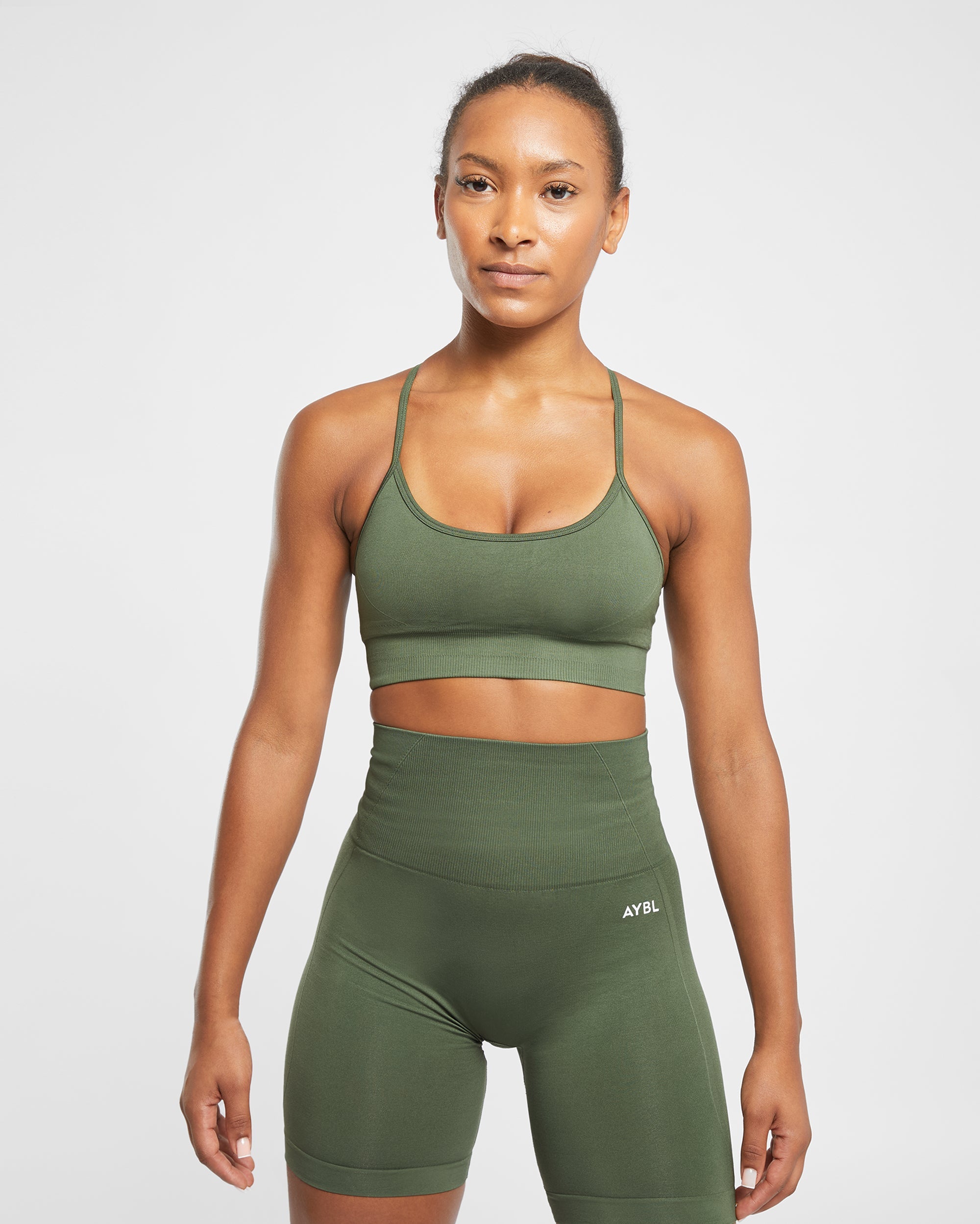 Empower Bra Deportivo Sin Costuras - Verde Oliva
