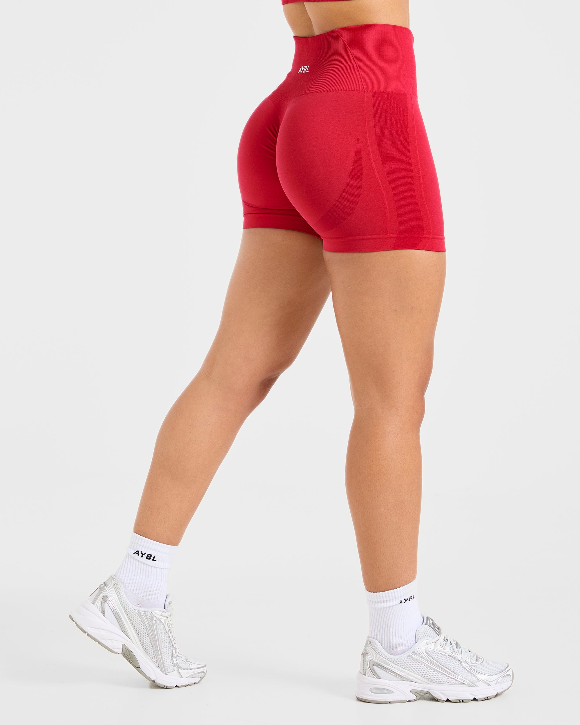 Empower Shorts Sin Costuras - Rojo