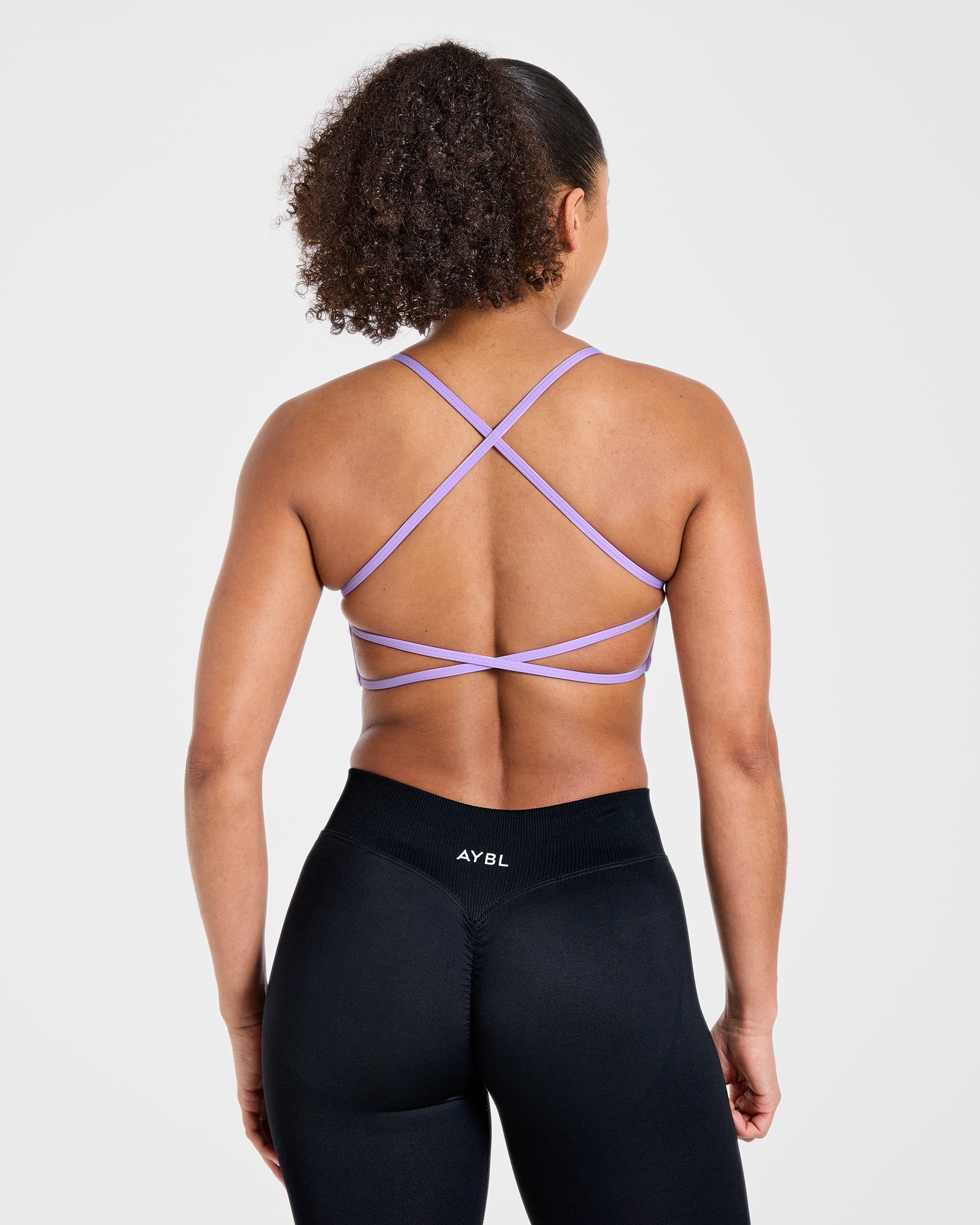 Sports Bra Básico de Espalda Cruzada - Lavanda