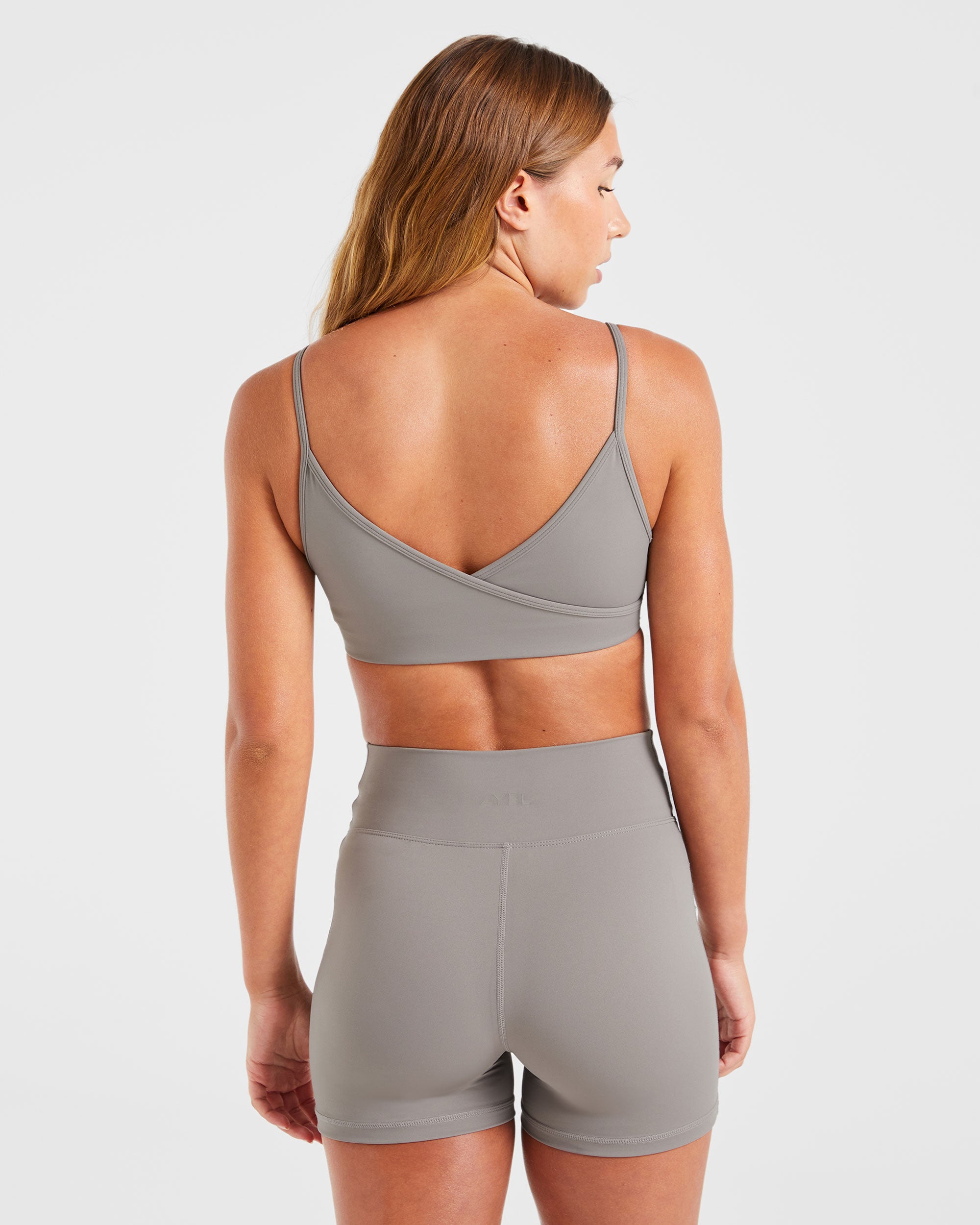 Sujetador Deportivo Sculpt Wrap - Gris Humo