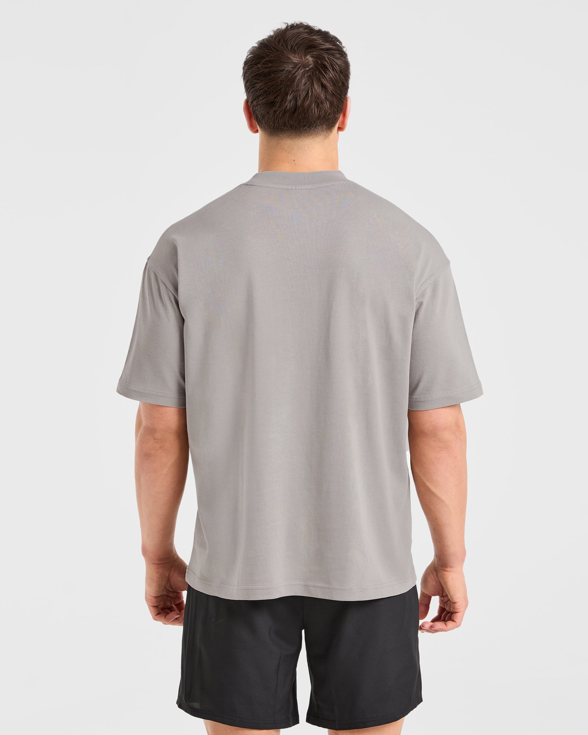 Camiseta Deportes Club Punto Oversized - Gris Nube