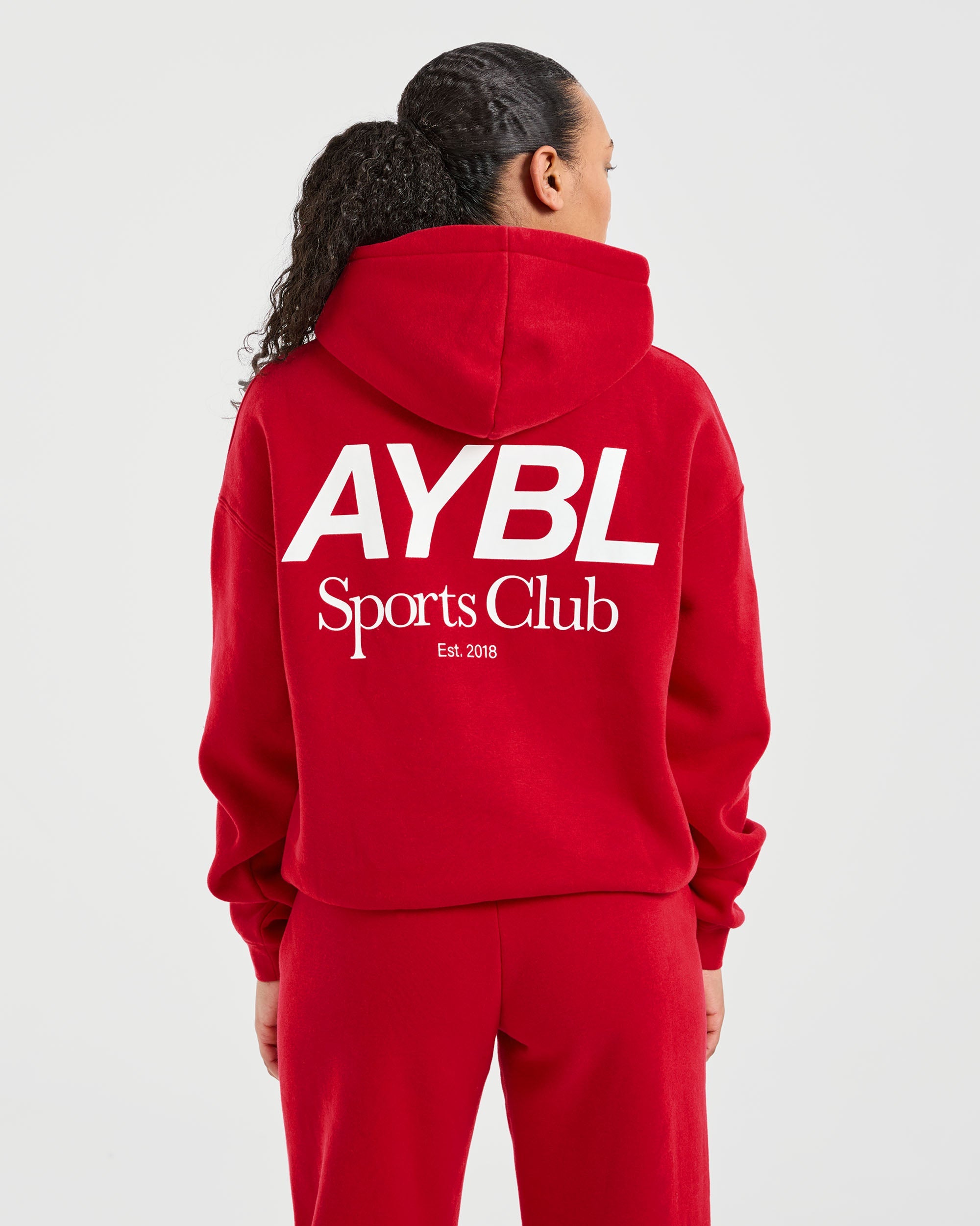 Sudadera Oversized del Club Deportivo AYBL - Rojo Verdadero