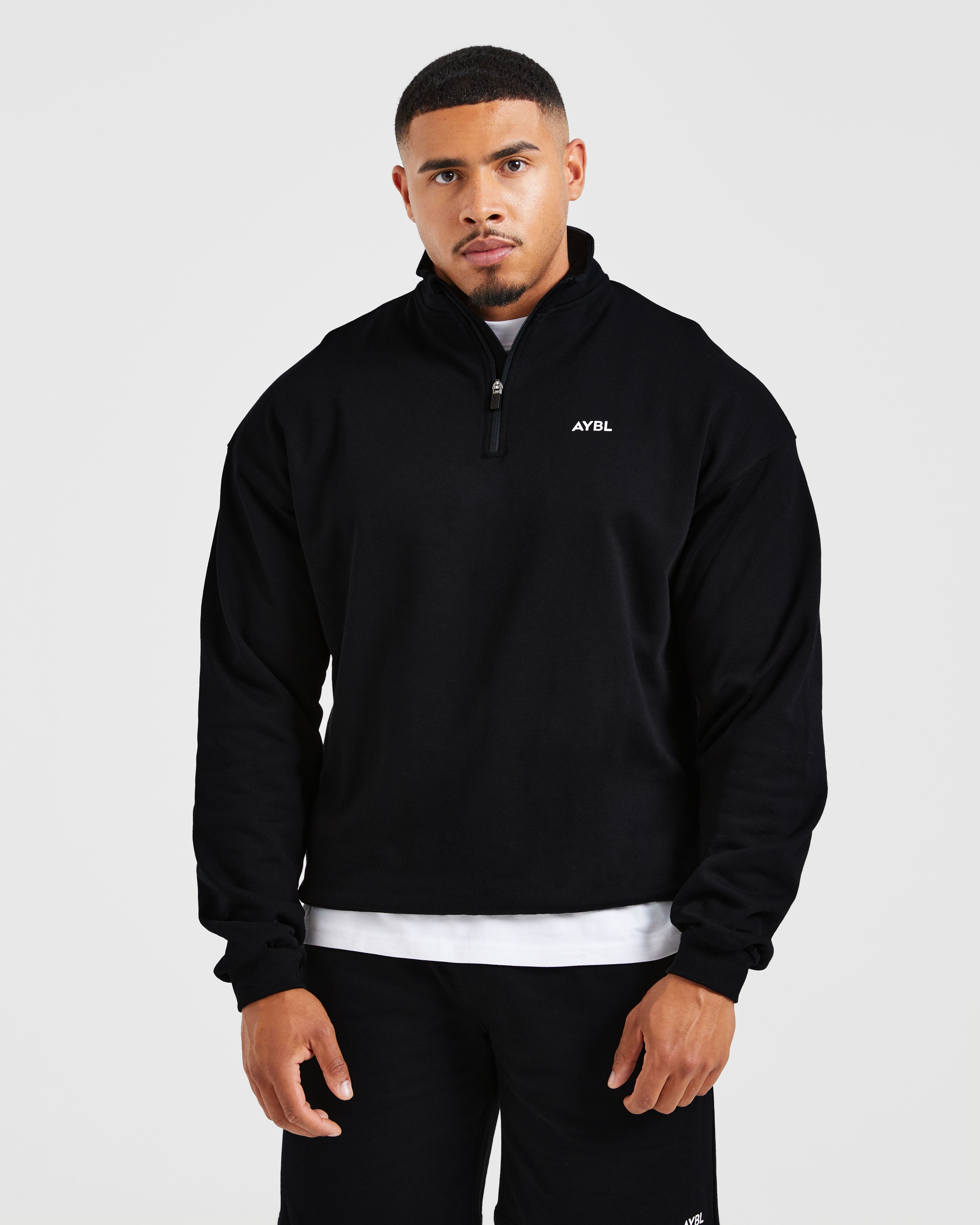 Rebound 1/4 Zip Pullover - Negro