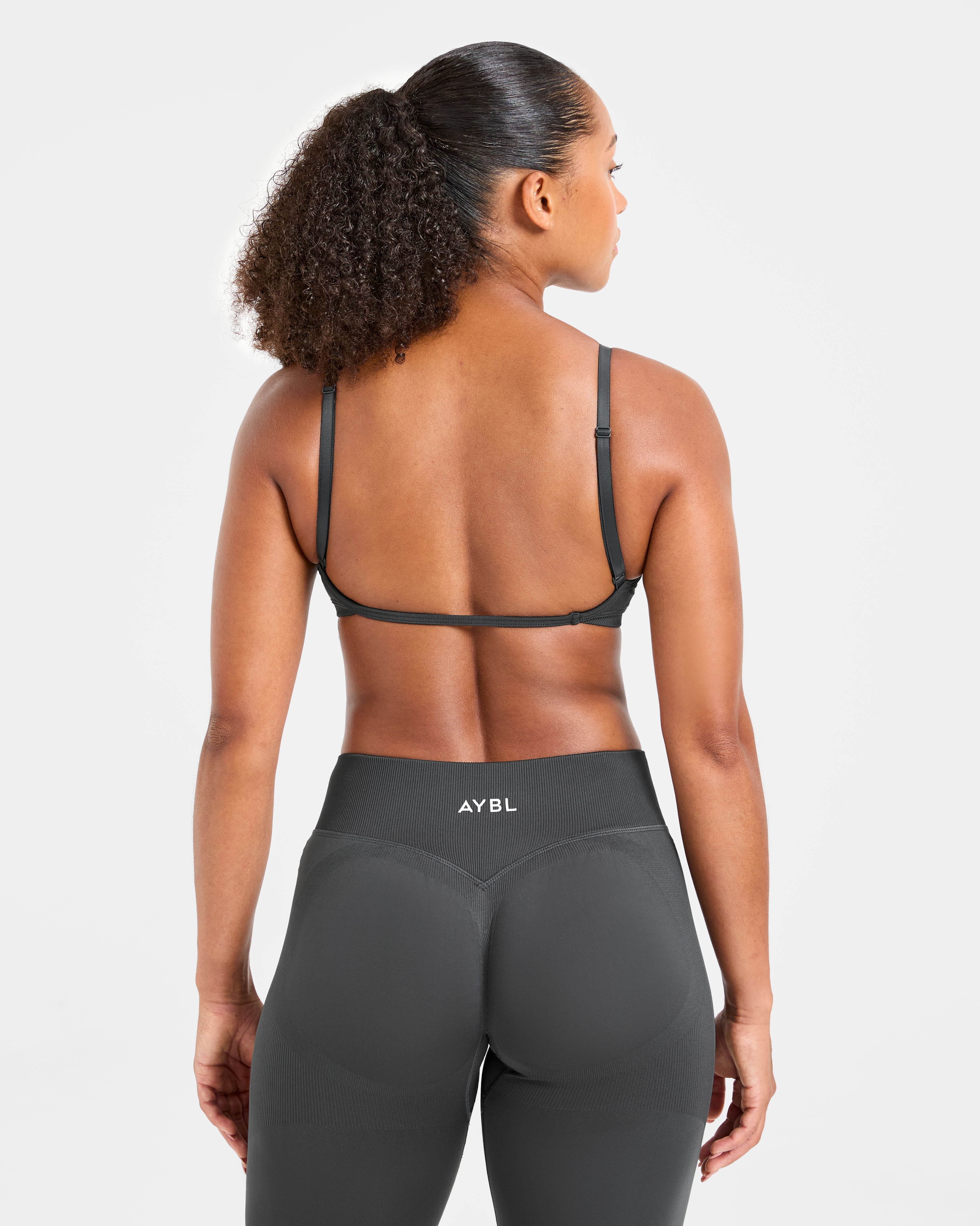 Adapt Sports Bra sin costuras con tirantes - Carbón oscuro