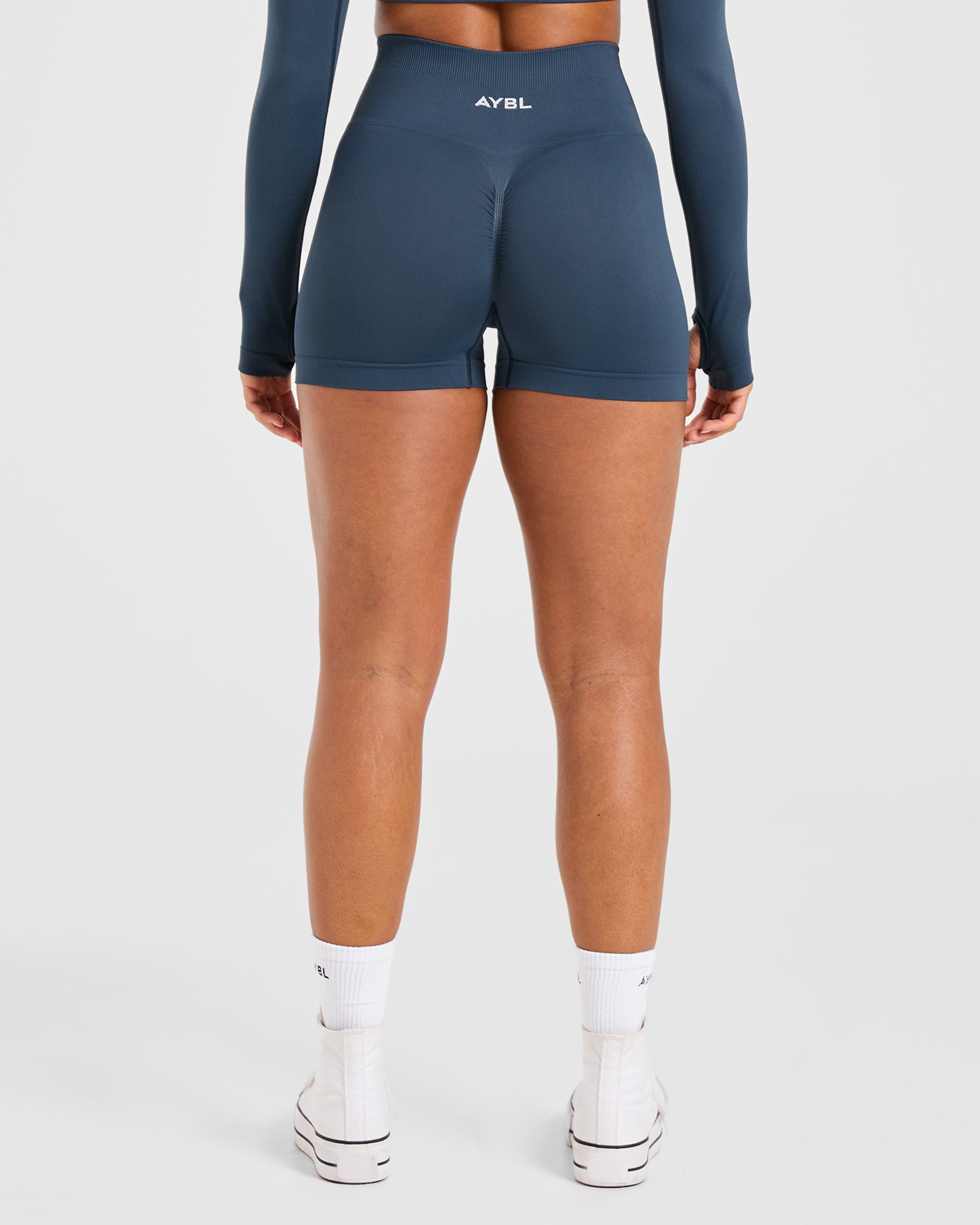 Shorts Sin Costuras Power - Azul Marino