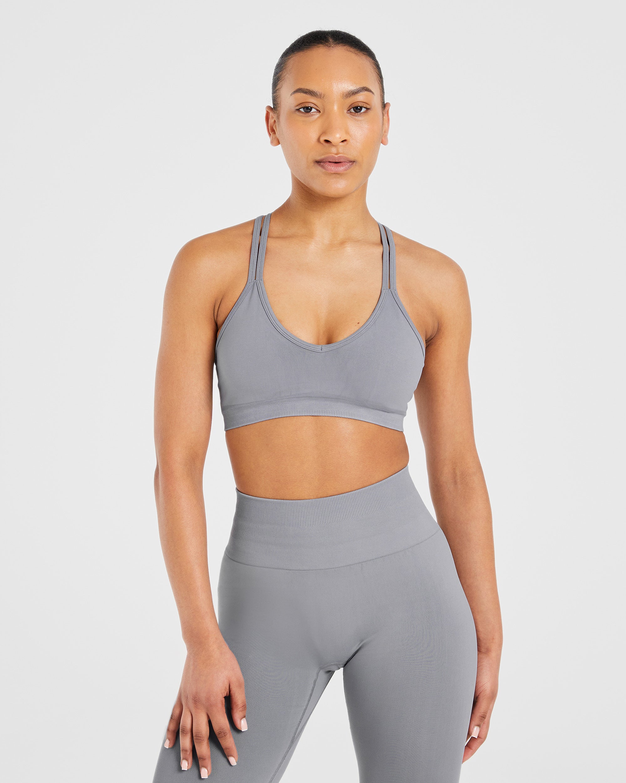 Sports Bra Sin Costuras Power - Gris