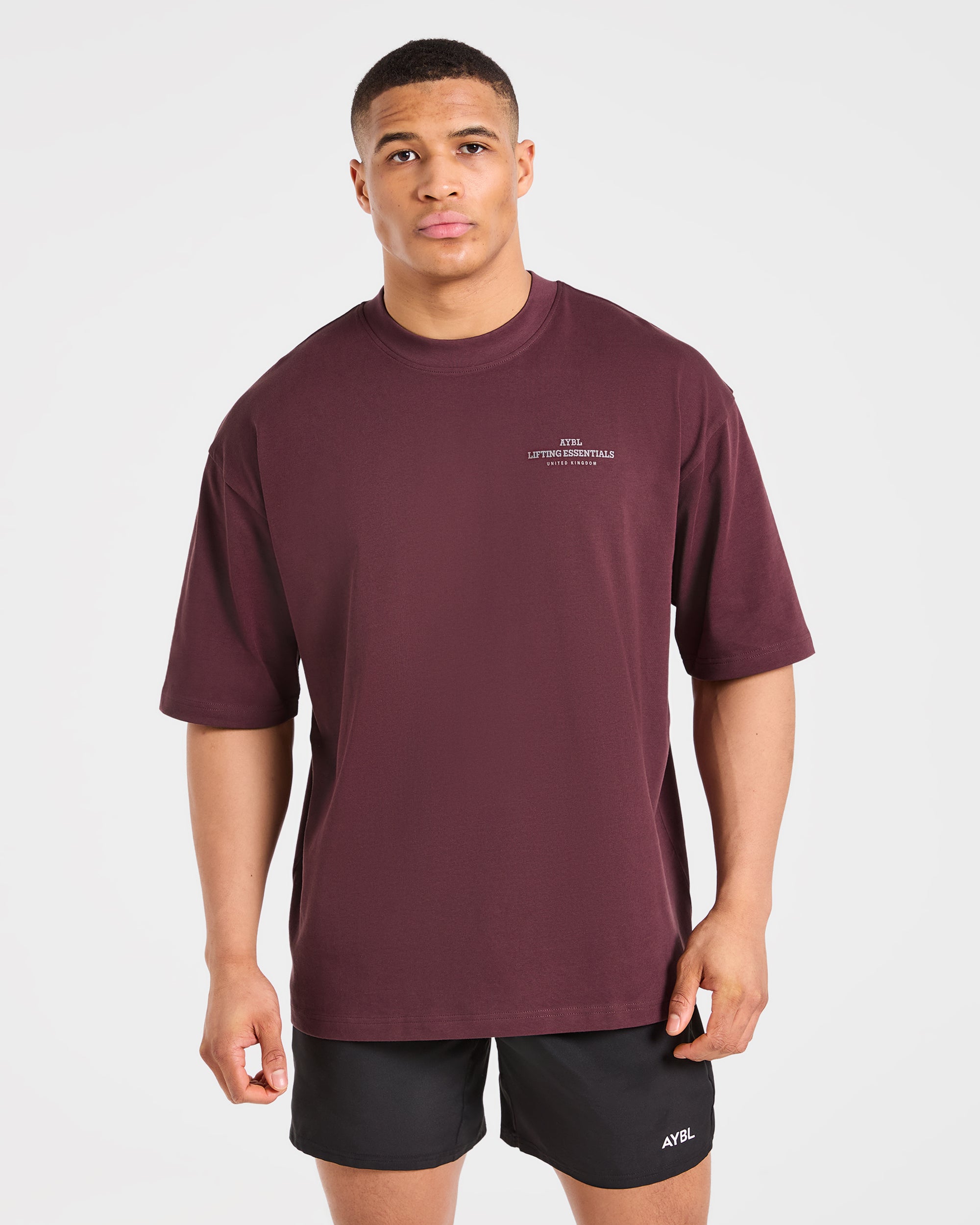 Camiseta Oversized Essentials Apex - Ciruela