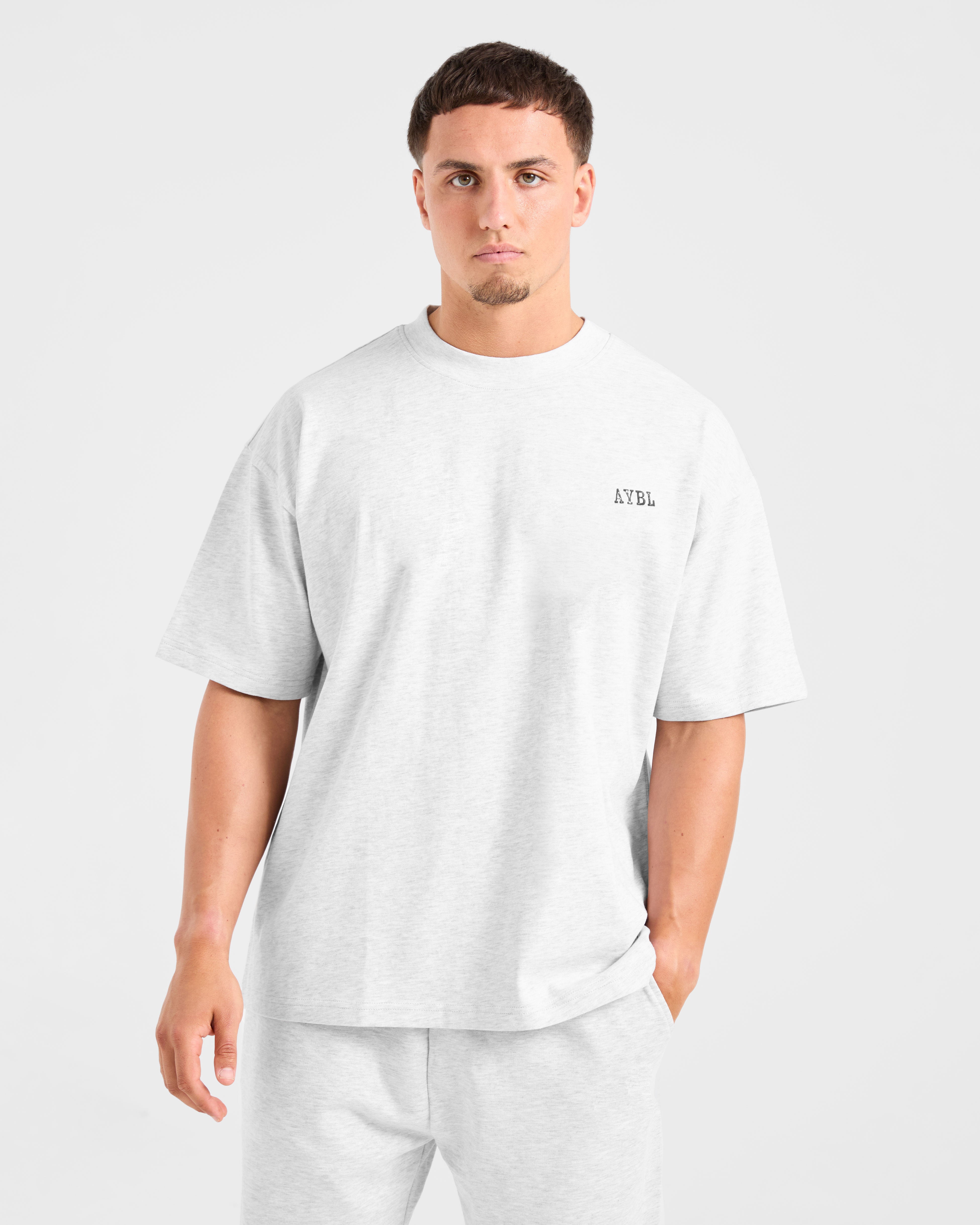 Camiseta Oversized Essentials para Levantamiento de Pesas - Gris