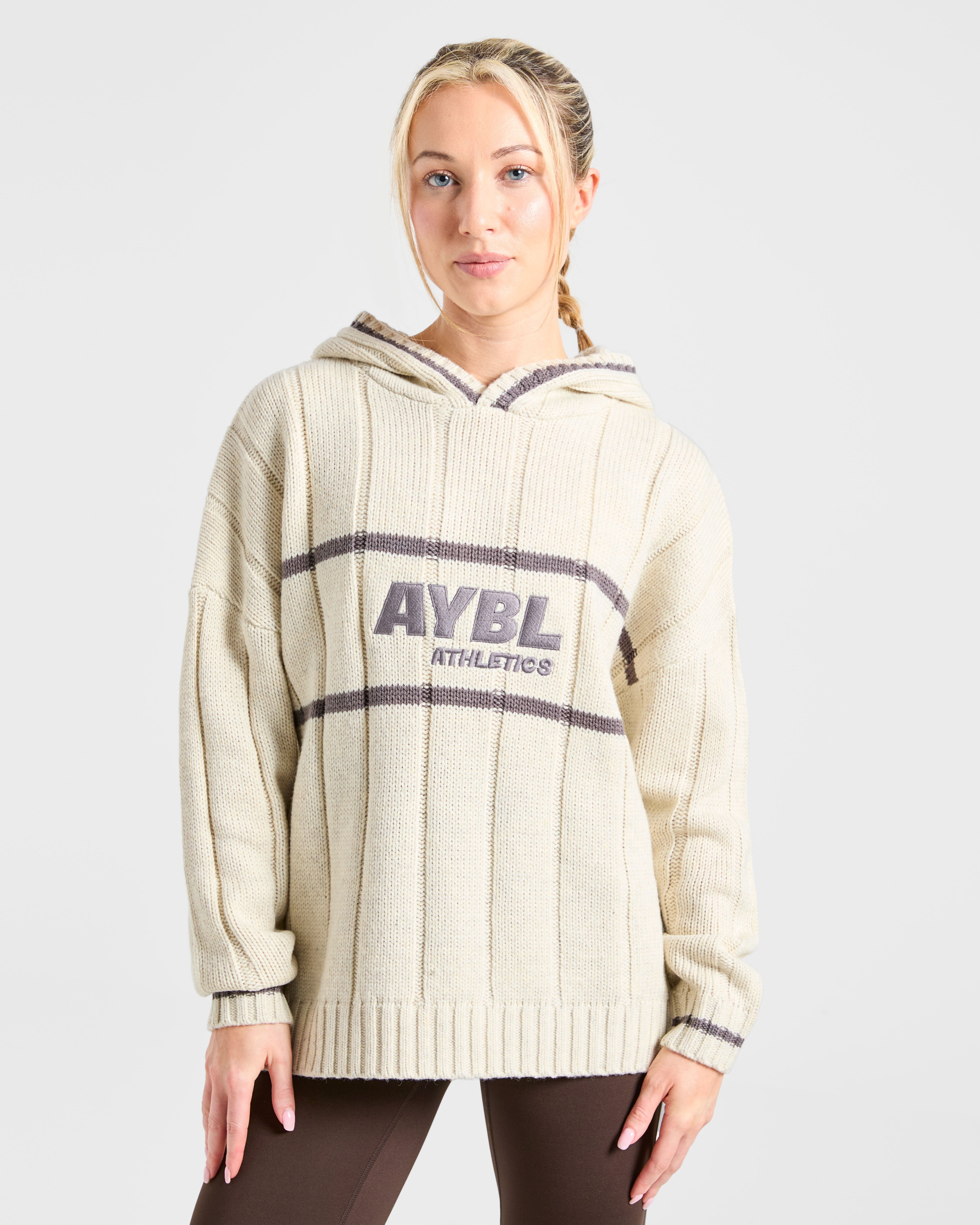 Sudadera Oversized de Punto para Atletismo - Avena