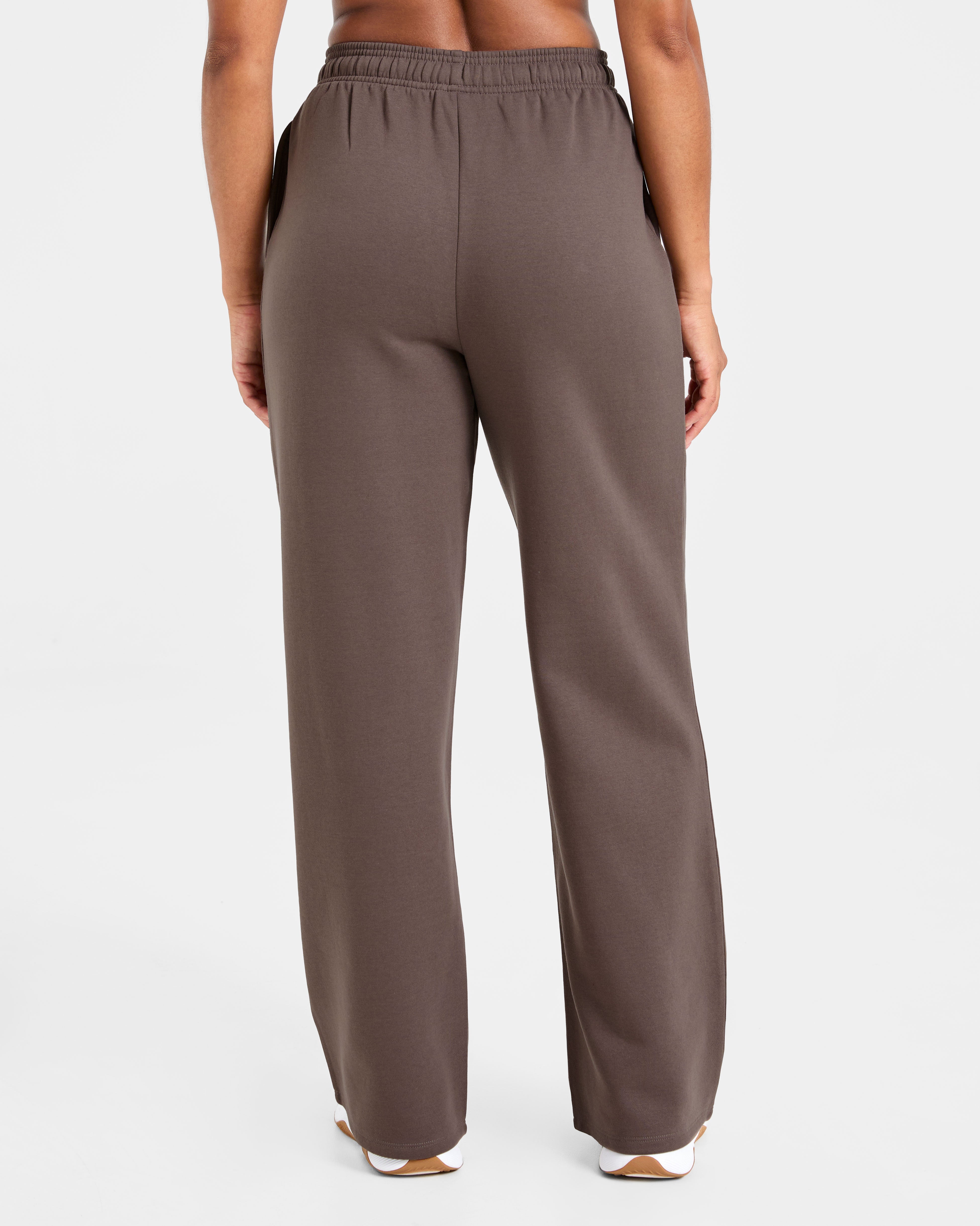 Pantalones Jogger Oversized de Pierna Recta para Estilo de Vida - Marrón Umber