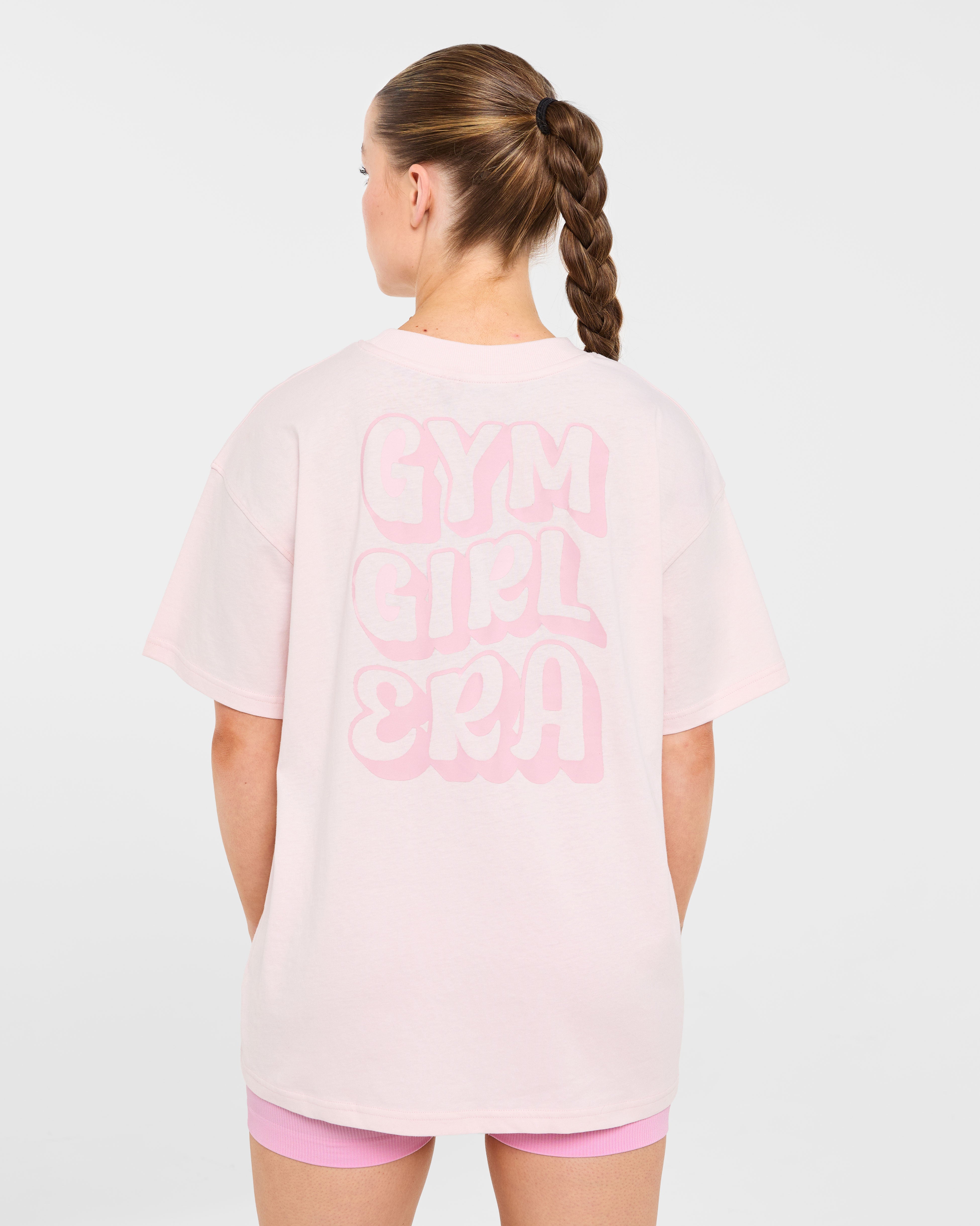 Camiseta Oversized Gym Girl Era - Rosa