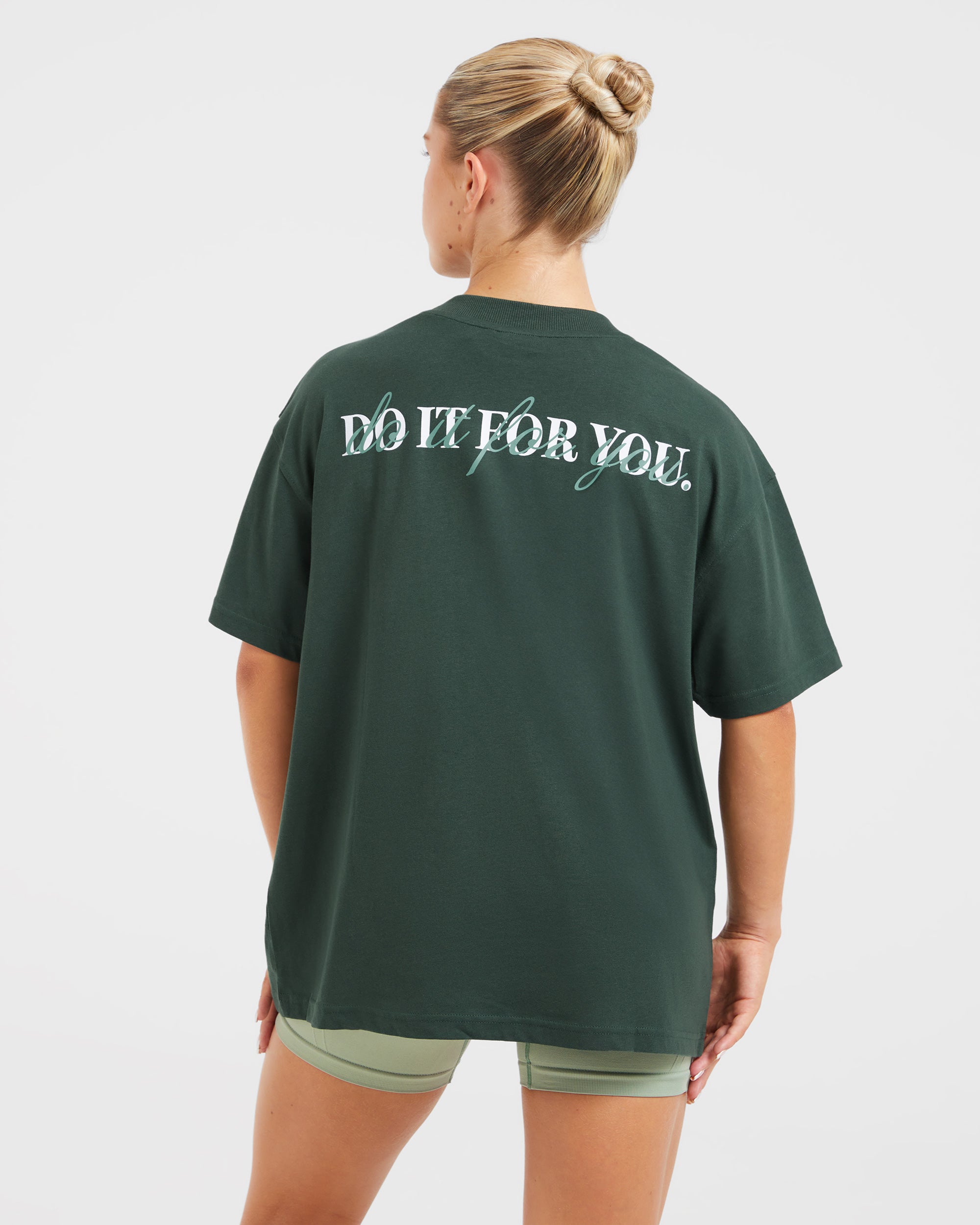 Camiseta Oversized Do It For You - Verde Bosque
