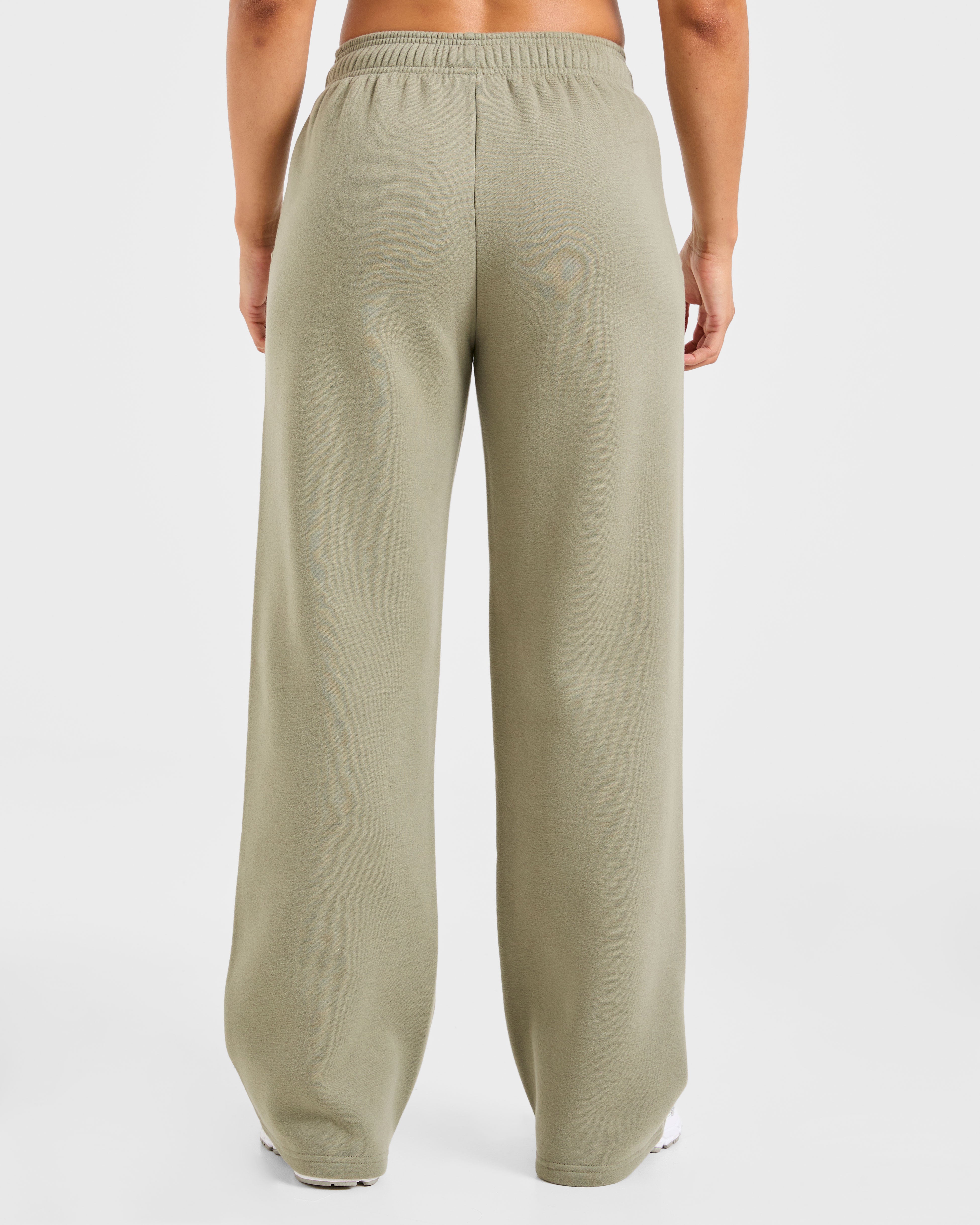 Joggers Oversized de Pierna Recta Essentials para Deportes - Olivo Apagado