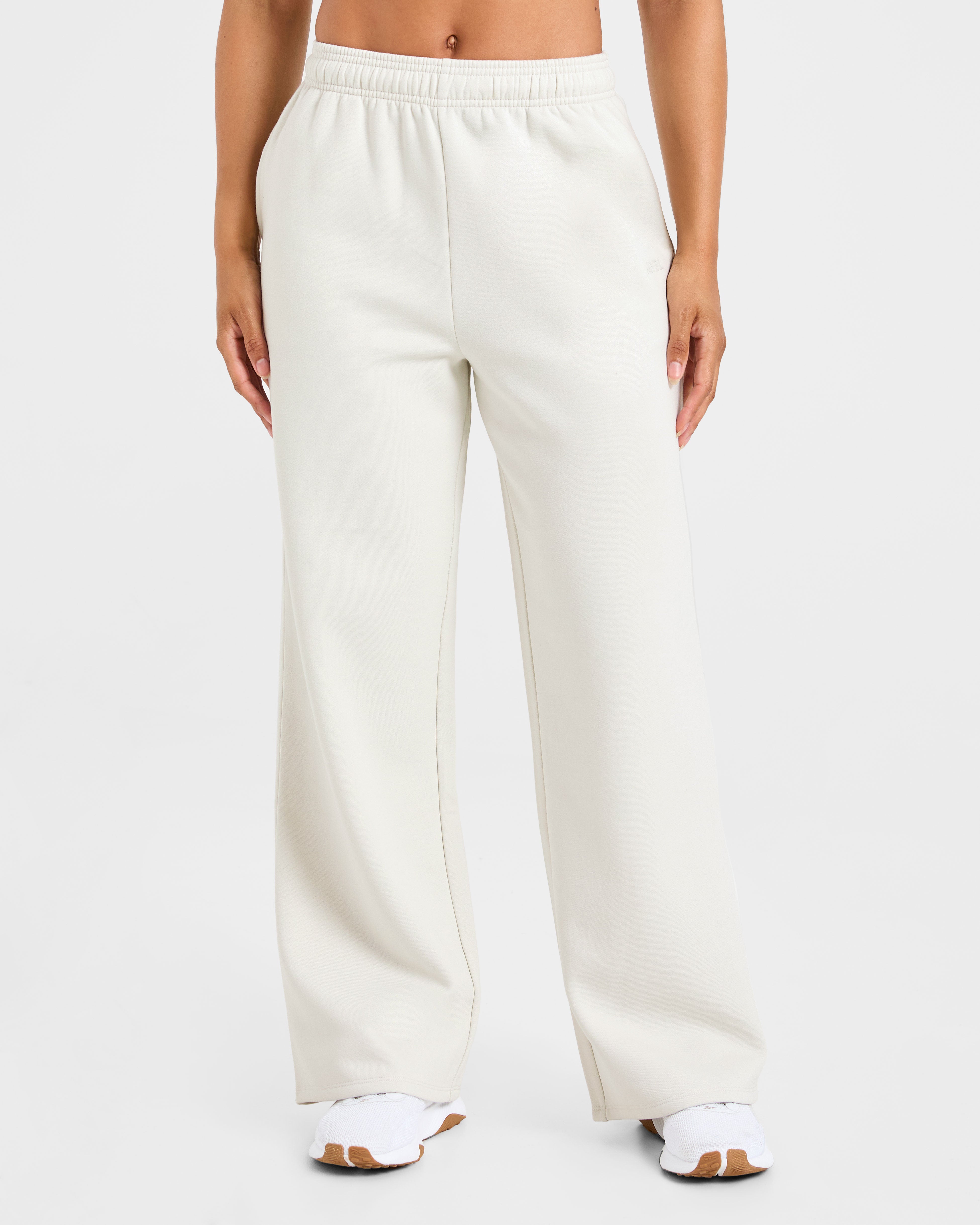 Jogger Oversized de Pierna Recta para Estilo de Vida - Blanco Oficina