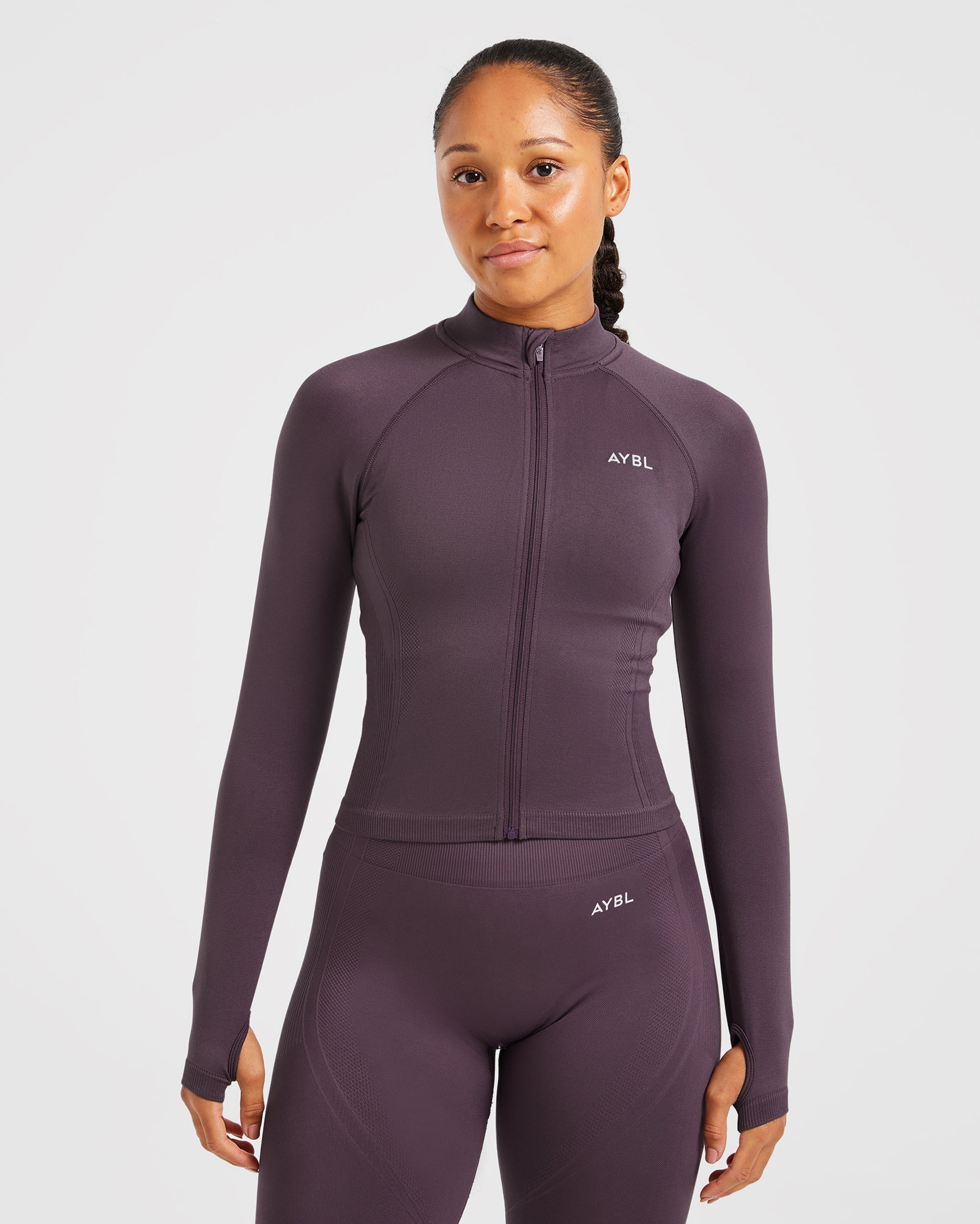 Chaqueta sin costuras con cremallera Balance V3 - Morado