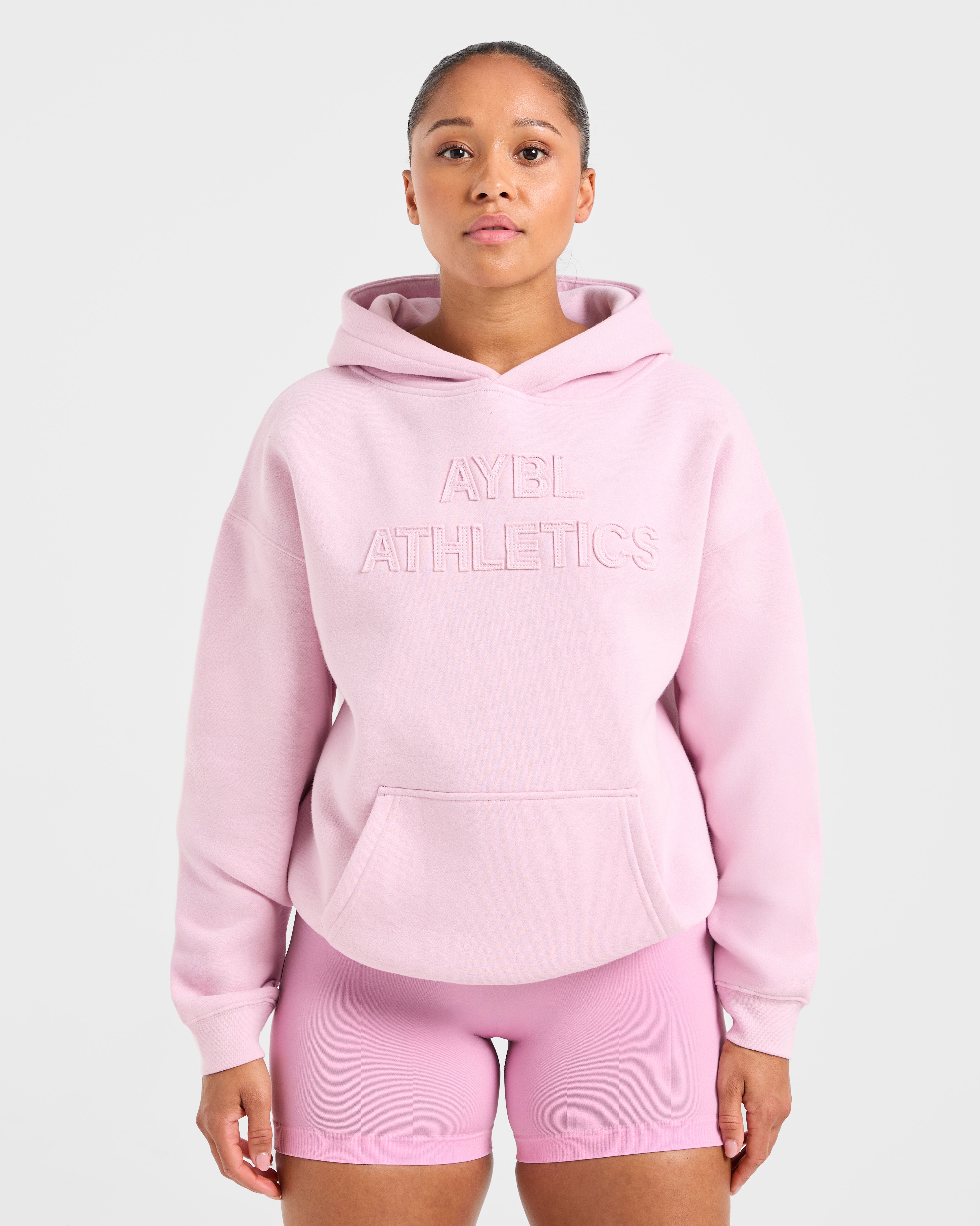 Sudadera Oversized con Applique de Deportes - Rosa Azúcar