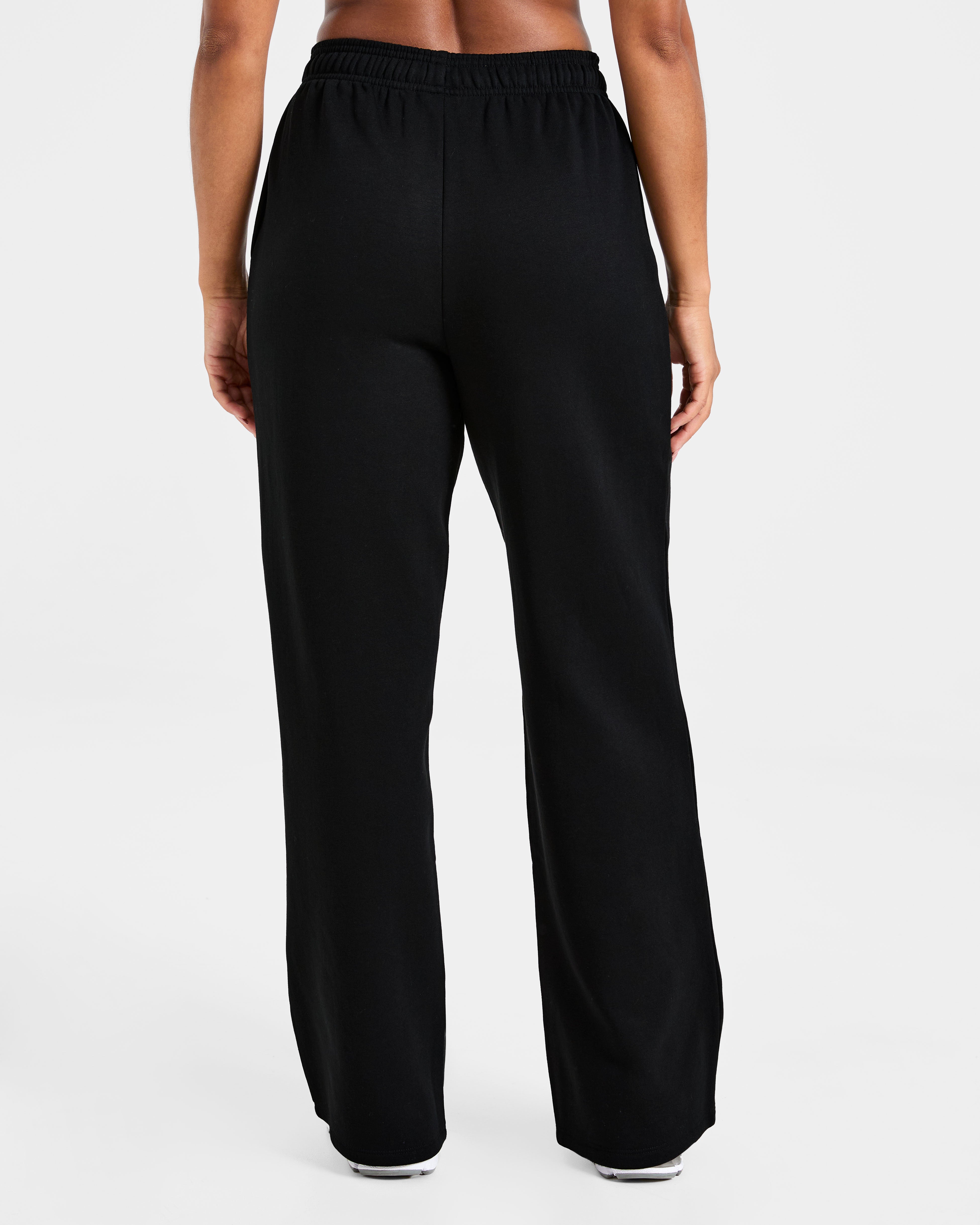 Joggers Oversized de Pierna Recta para Estilo de Vida - Negro